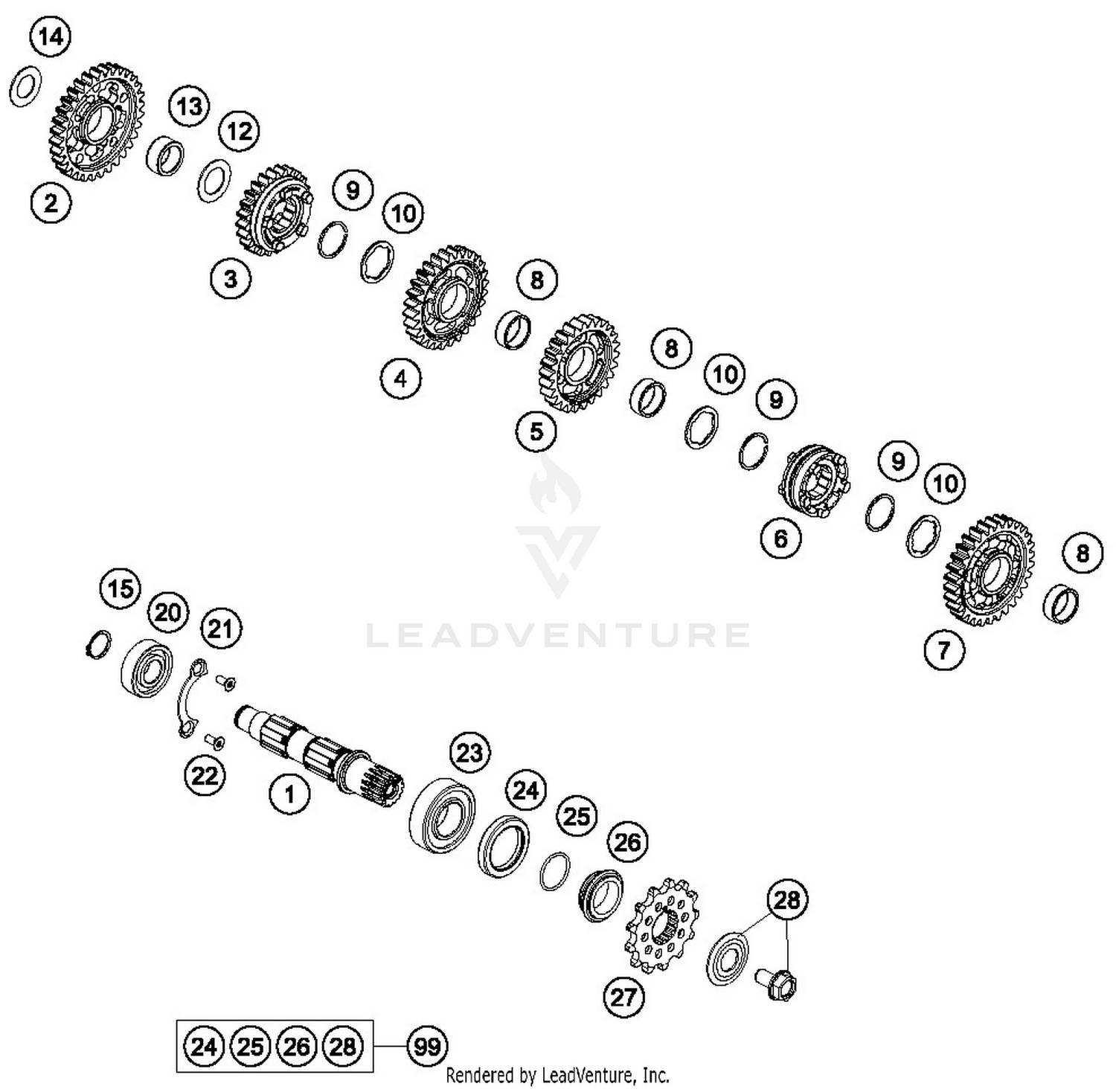 TRANSMISSIONII - COUNTERSHAFT