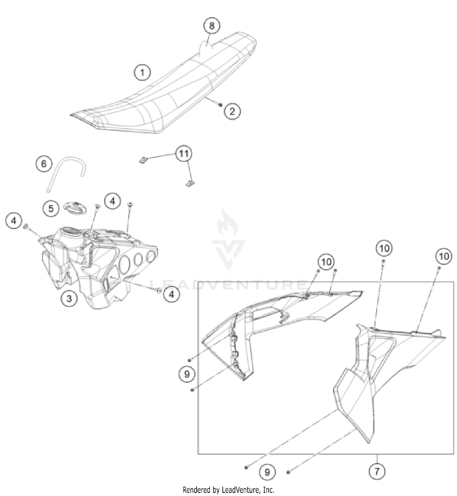 TANK, SEAT