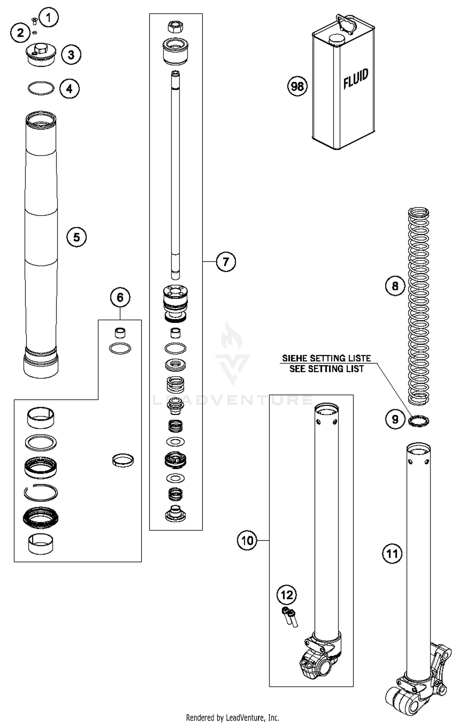 Front Fork Disassembled