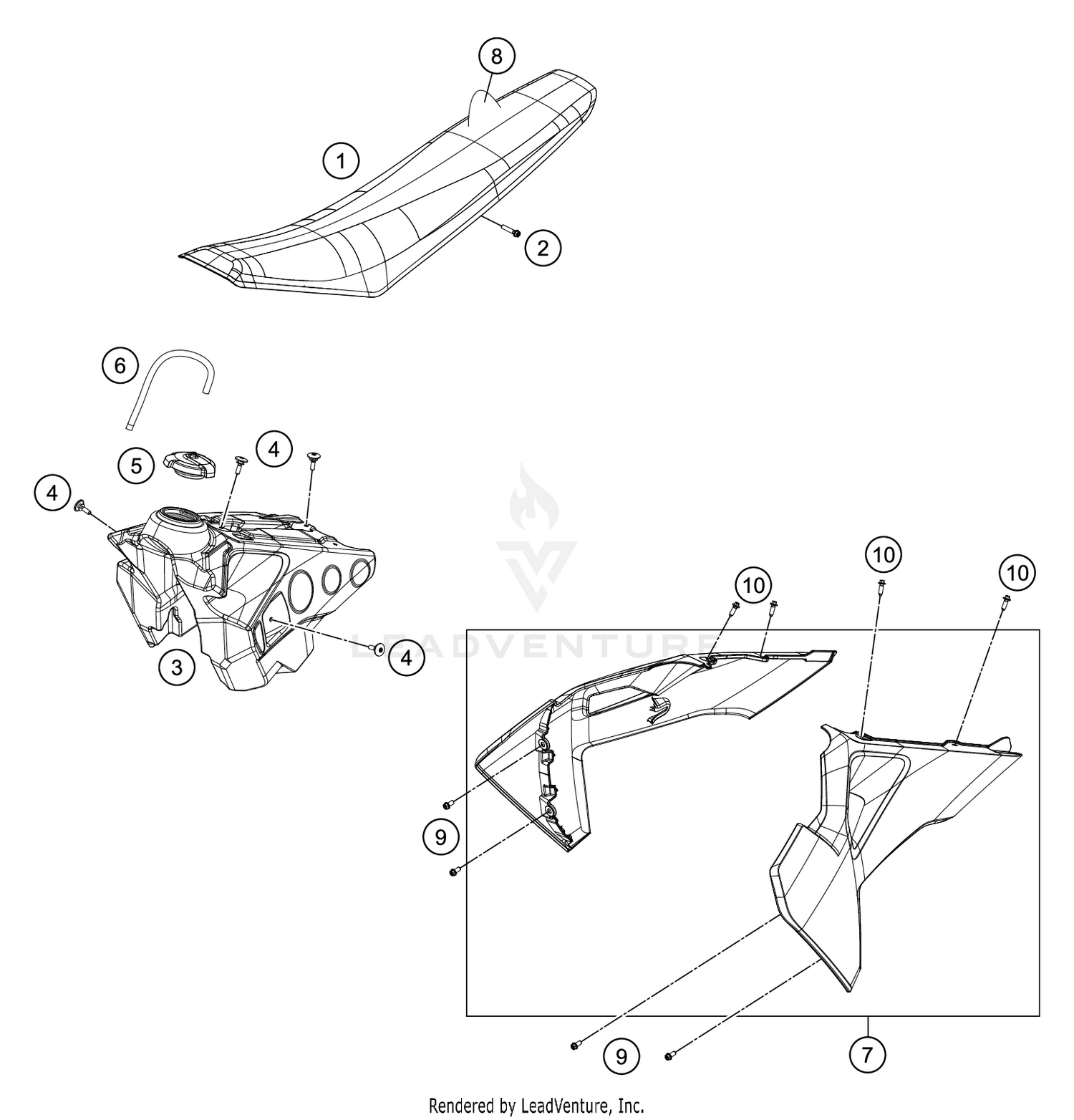 TANK, SEAT