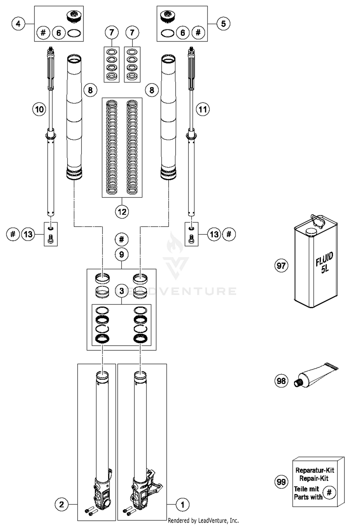 Front Fork Disassembled