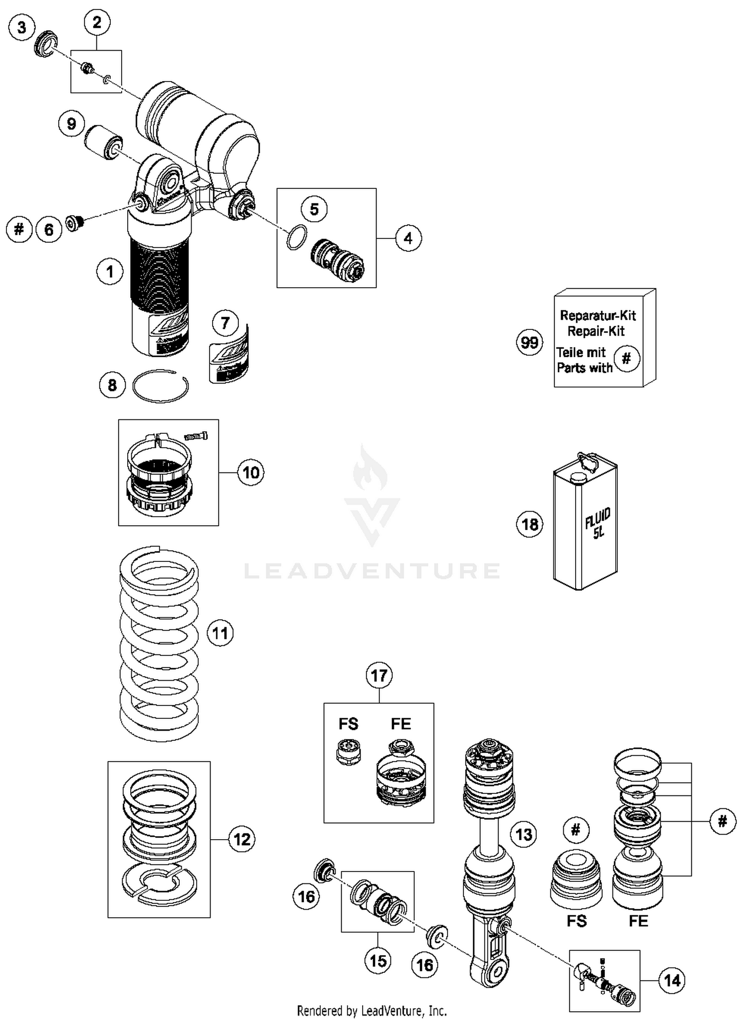 Shock Absorber Disassembled