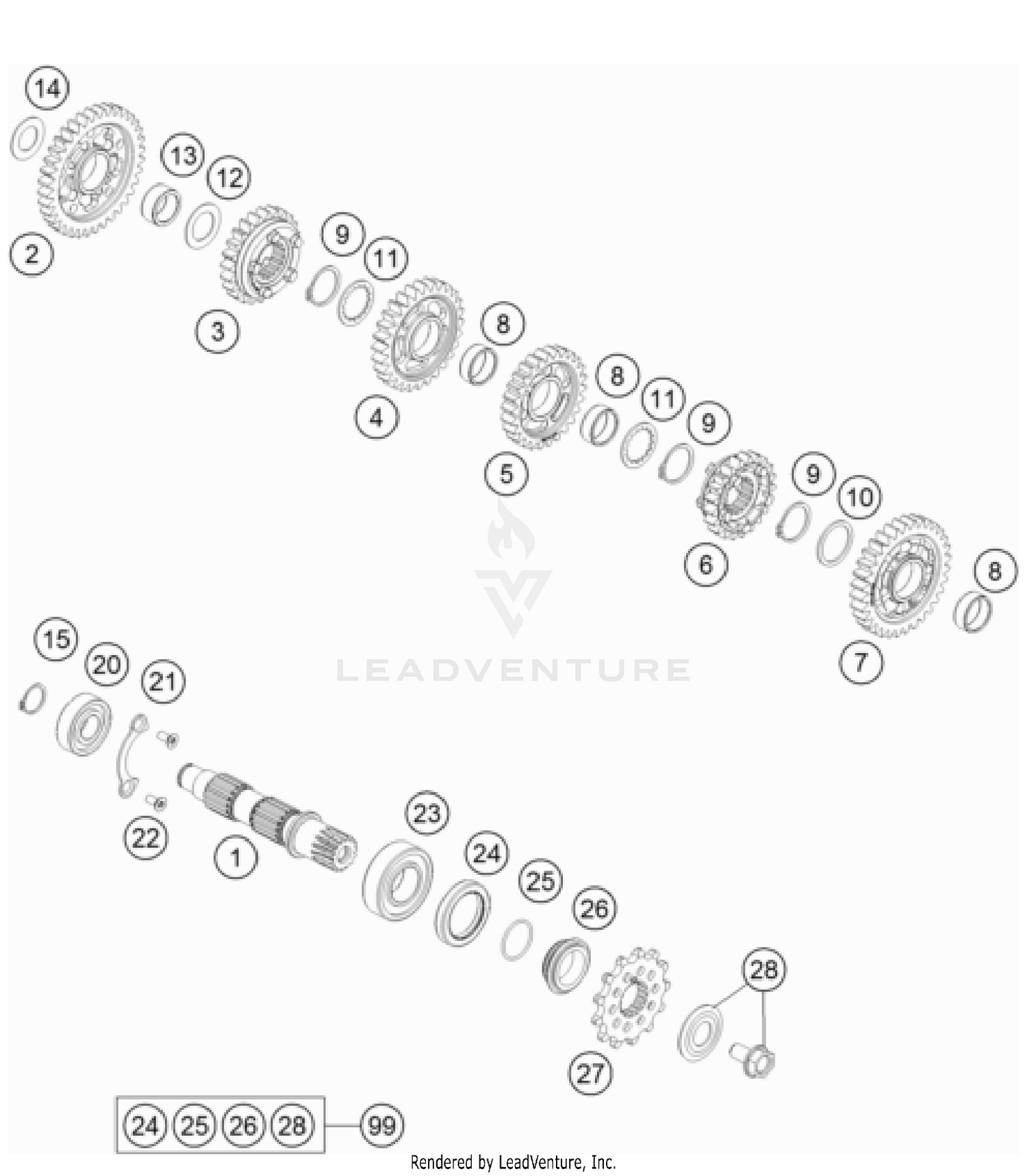 TRANSMISSION II - COUNTERSHAFT