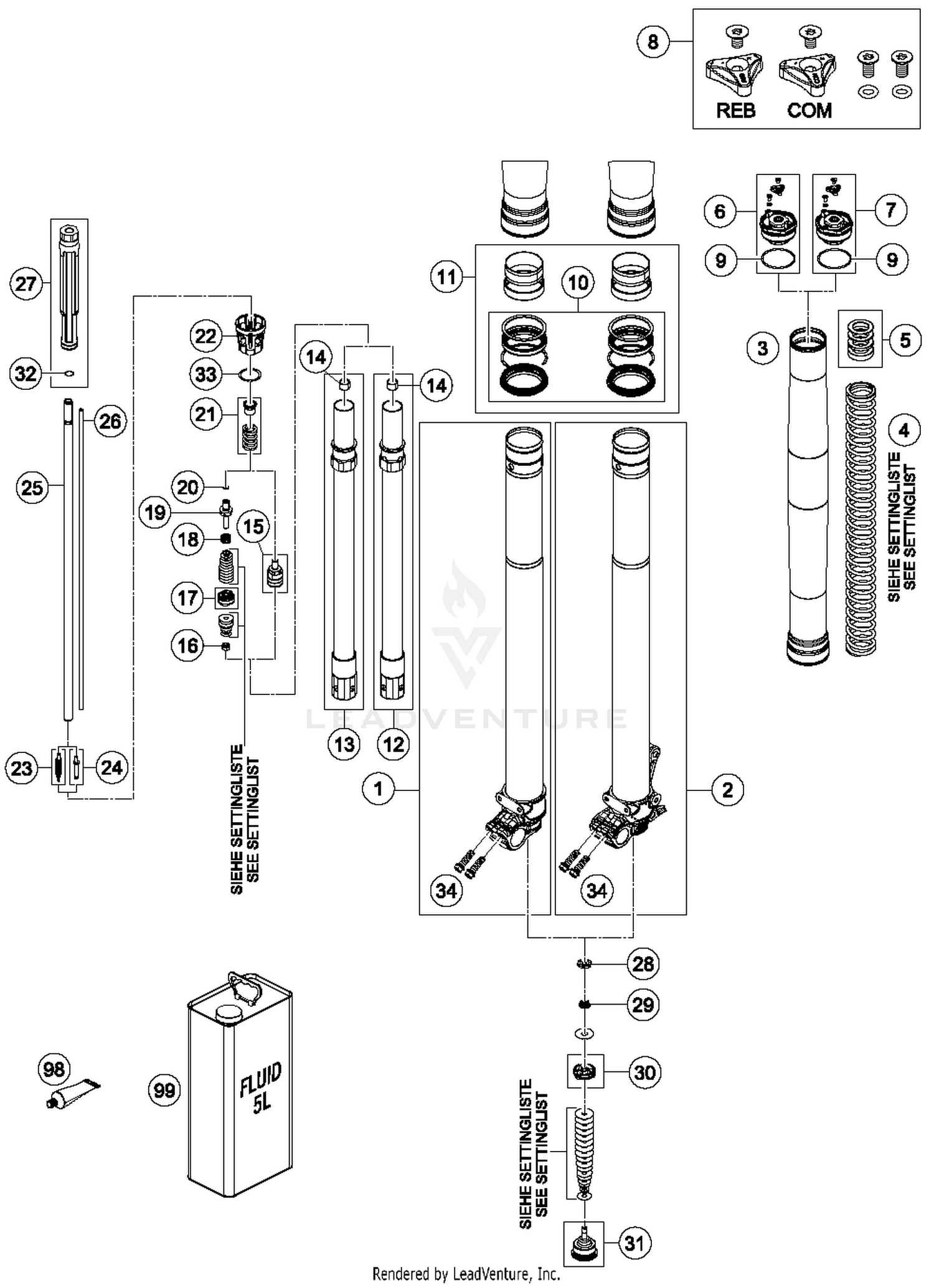 Front Fork Disassembled
