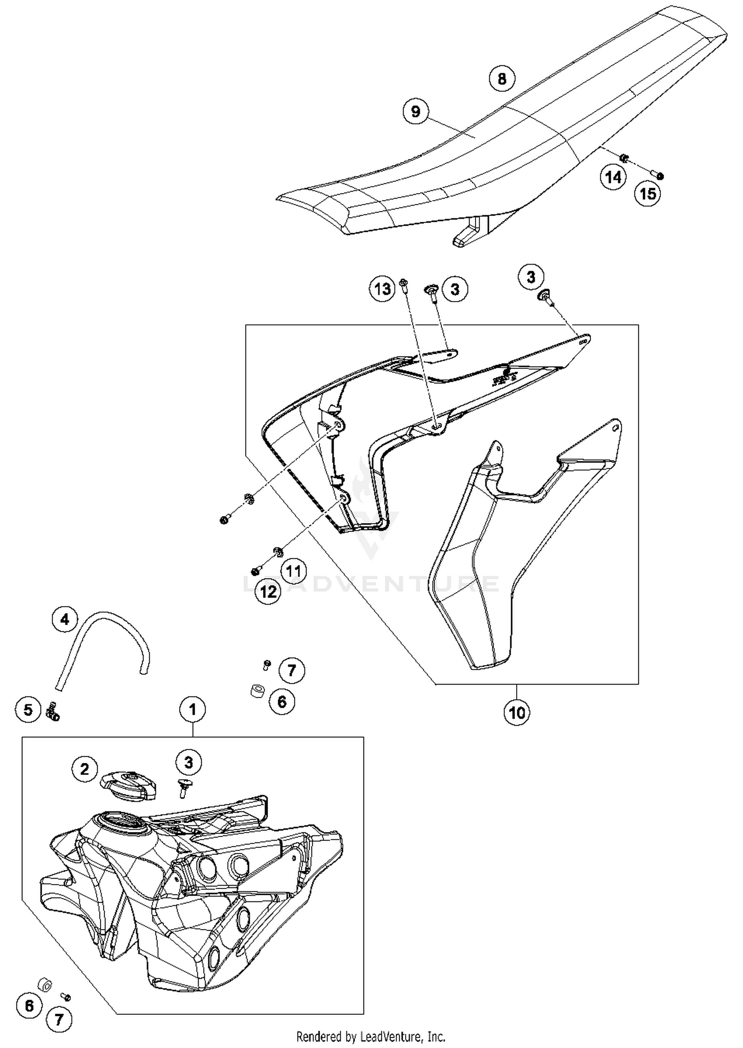 Tank, Seat, Cover