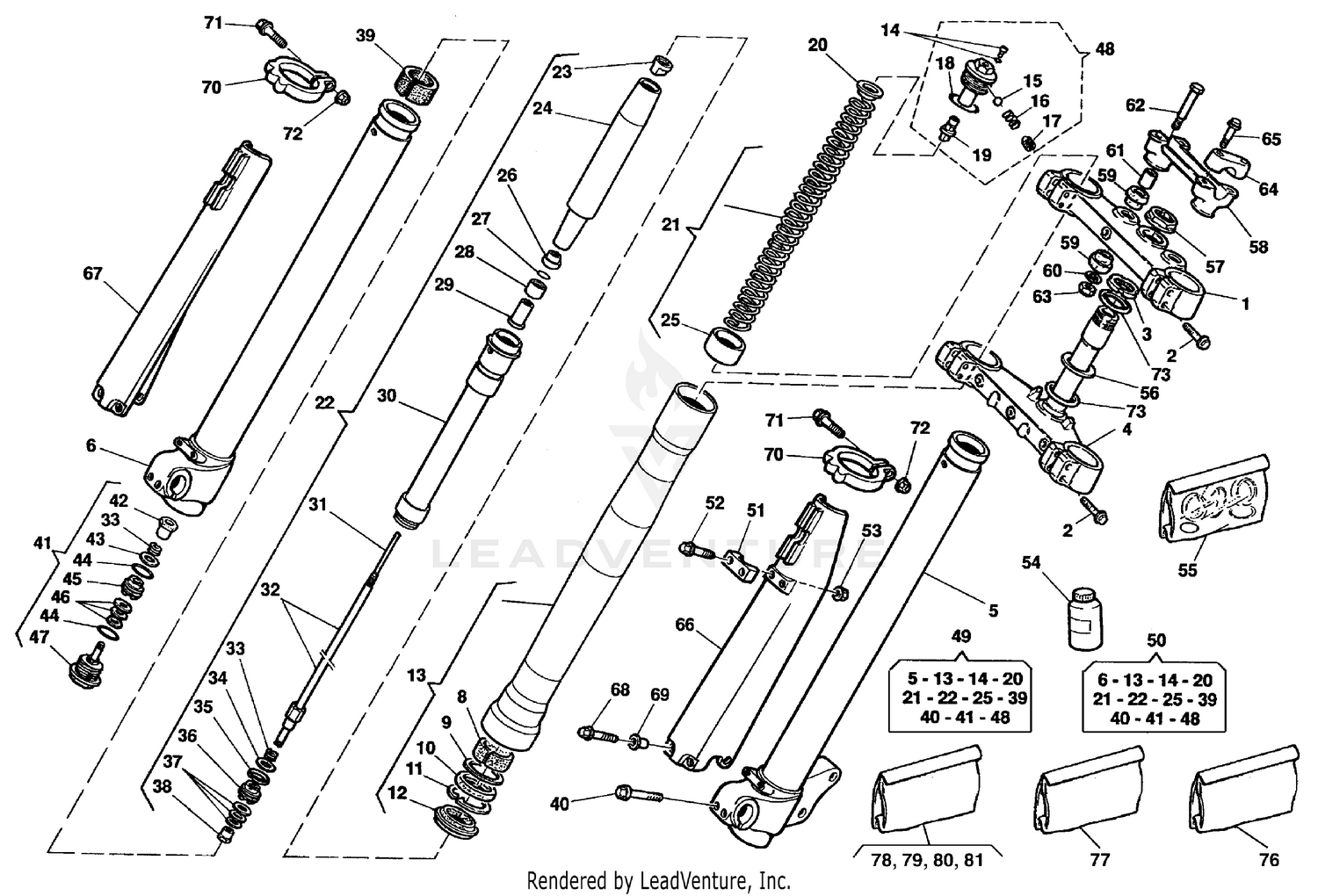 Front Fork Assembly dia 45