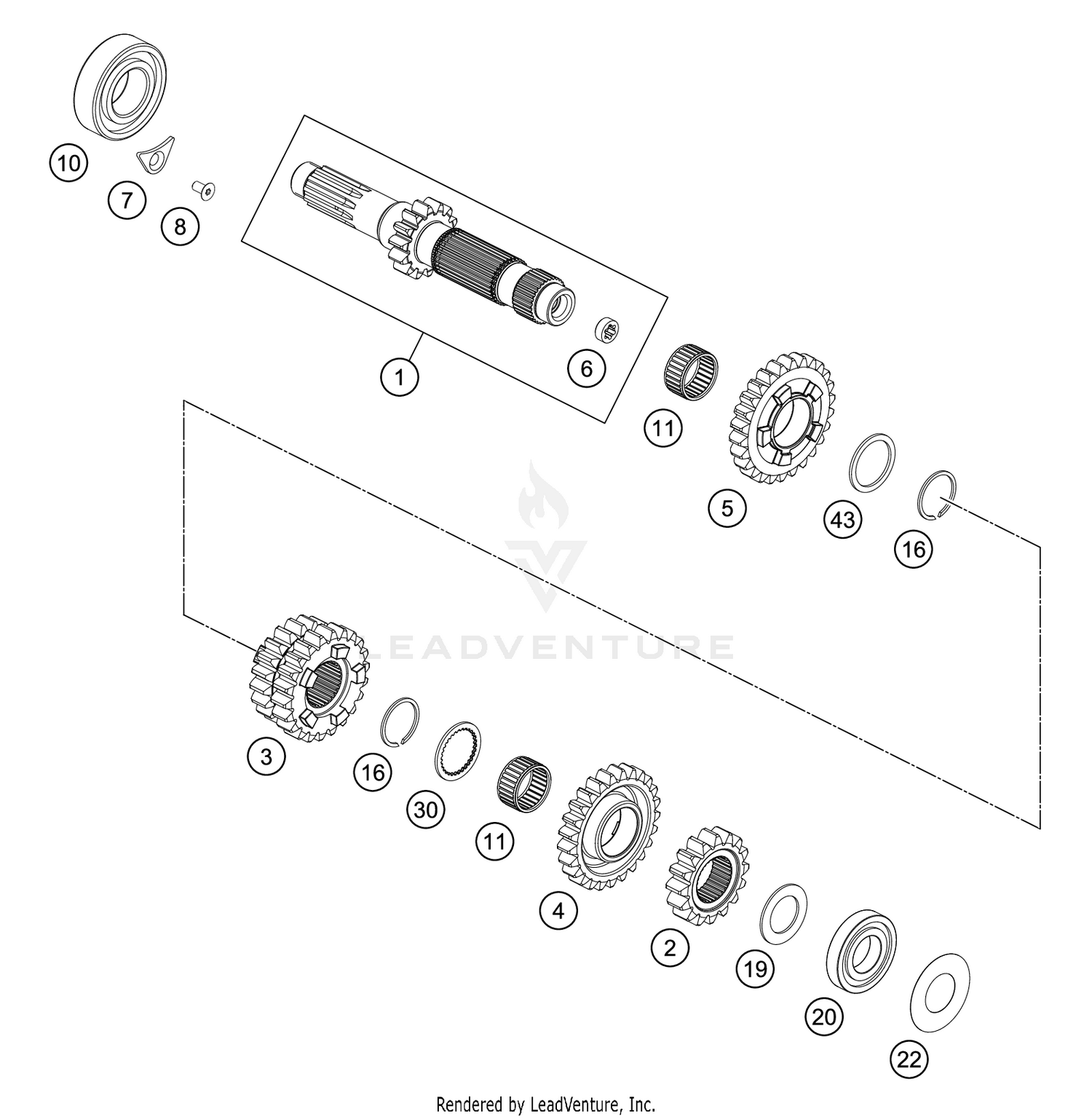 TRANSMISSION I - MAIN SHAFT