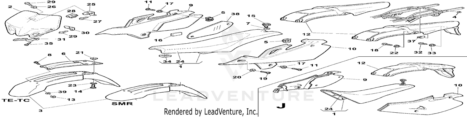 Panel, Fenders, Seat