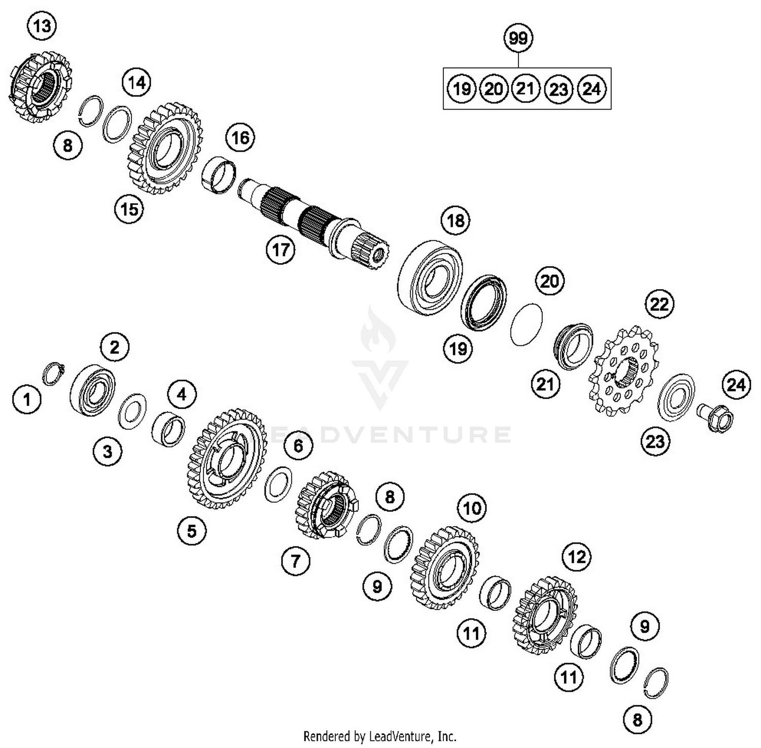 TRANSMISSIONII - COUNTERSHAFT
