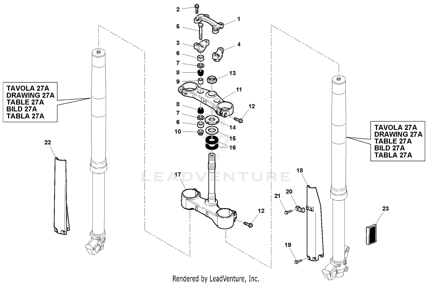 Front Fork Assembly 1/2