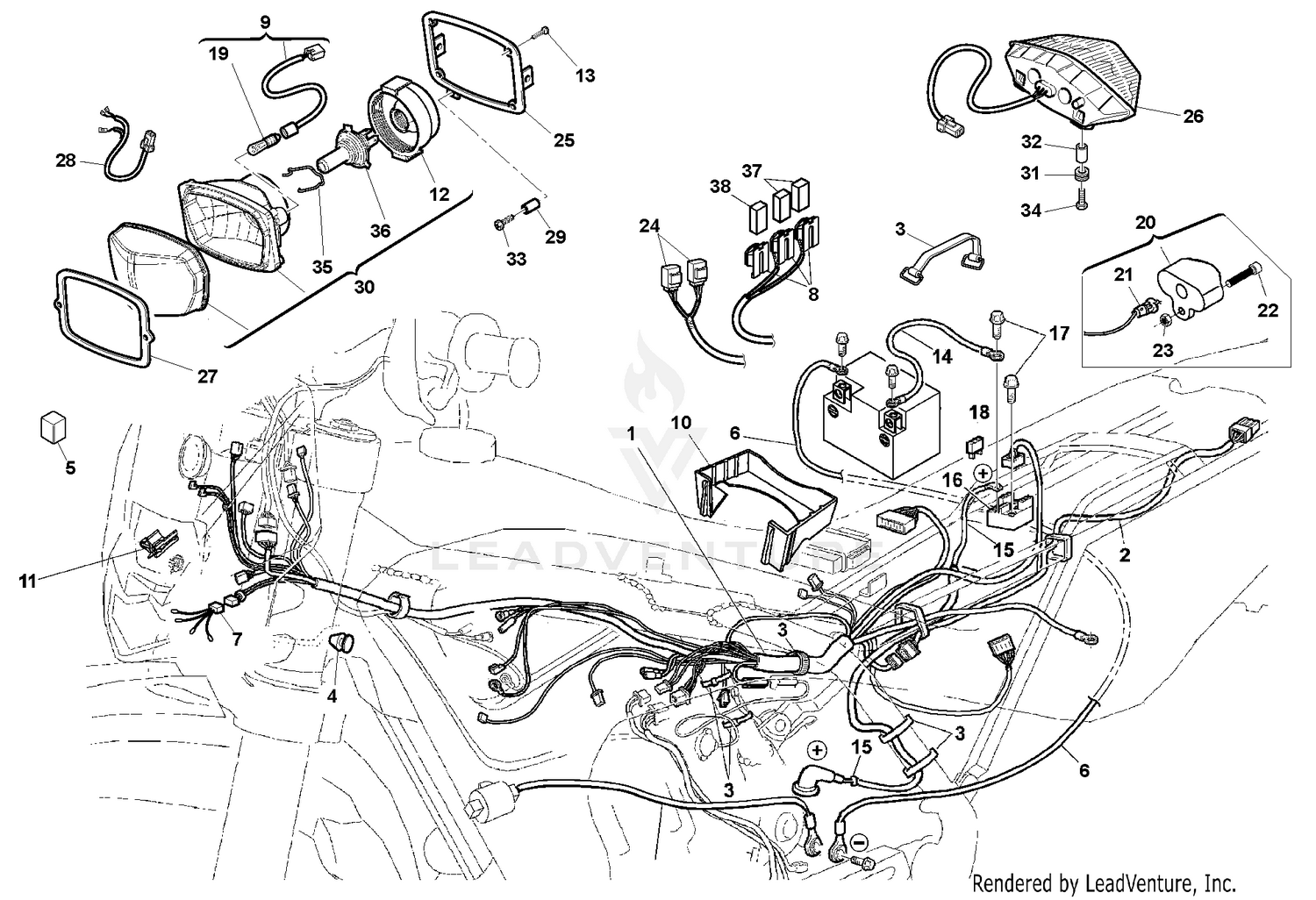 Main Wiring Harness, Electrical Parts