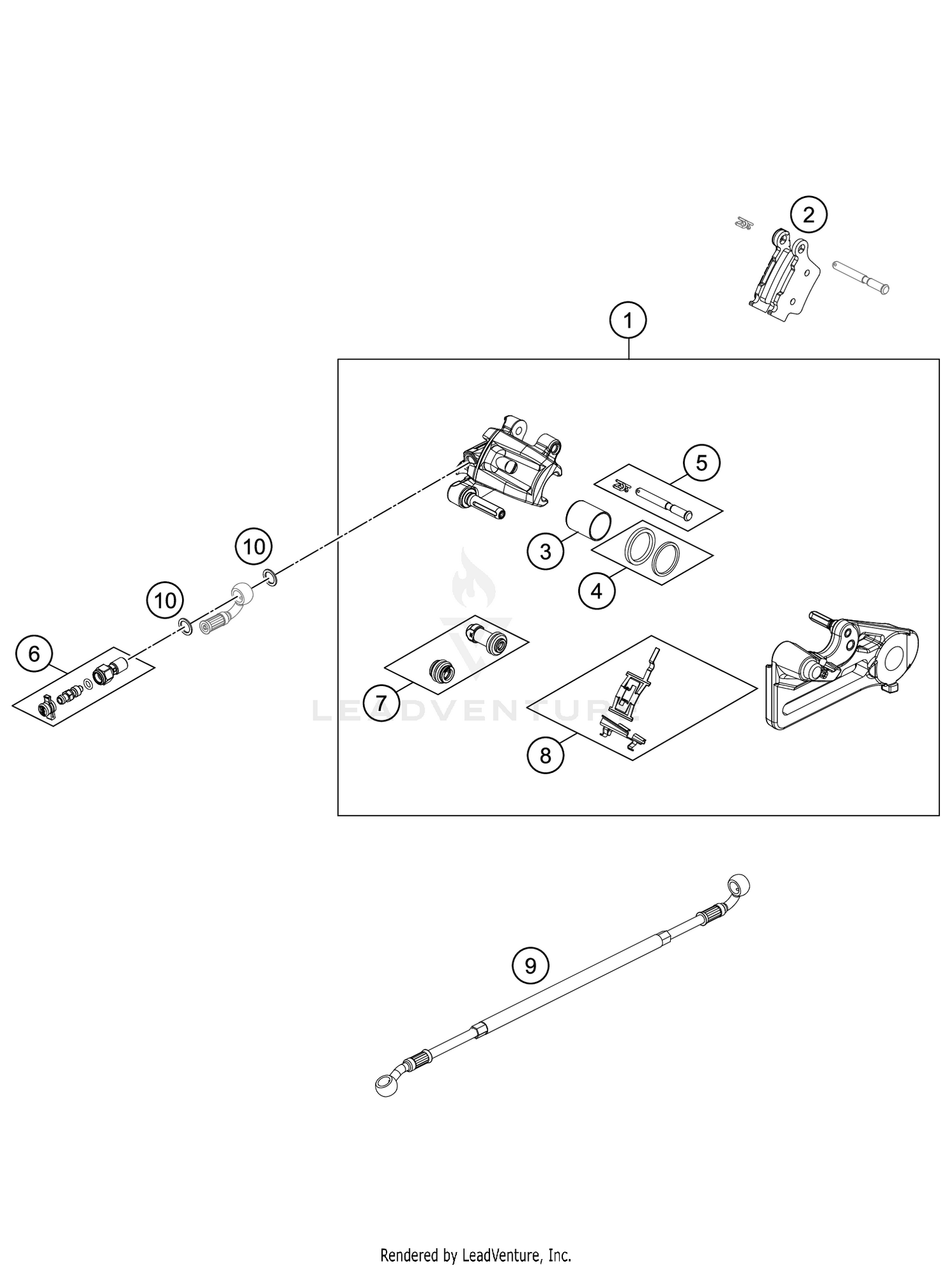 REAR BRAKE CALIPER