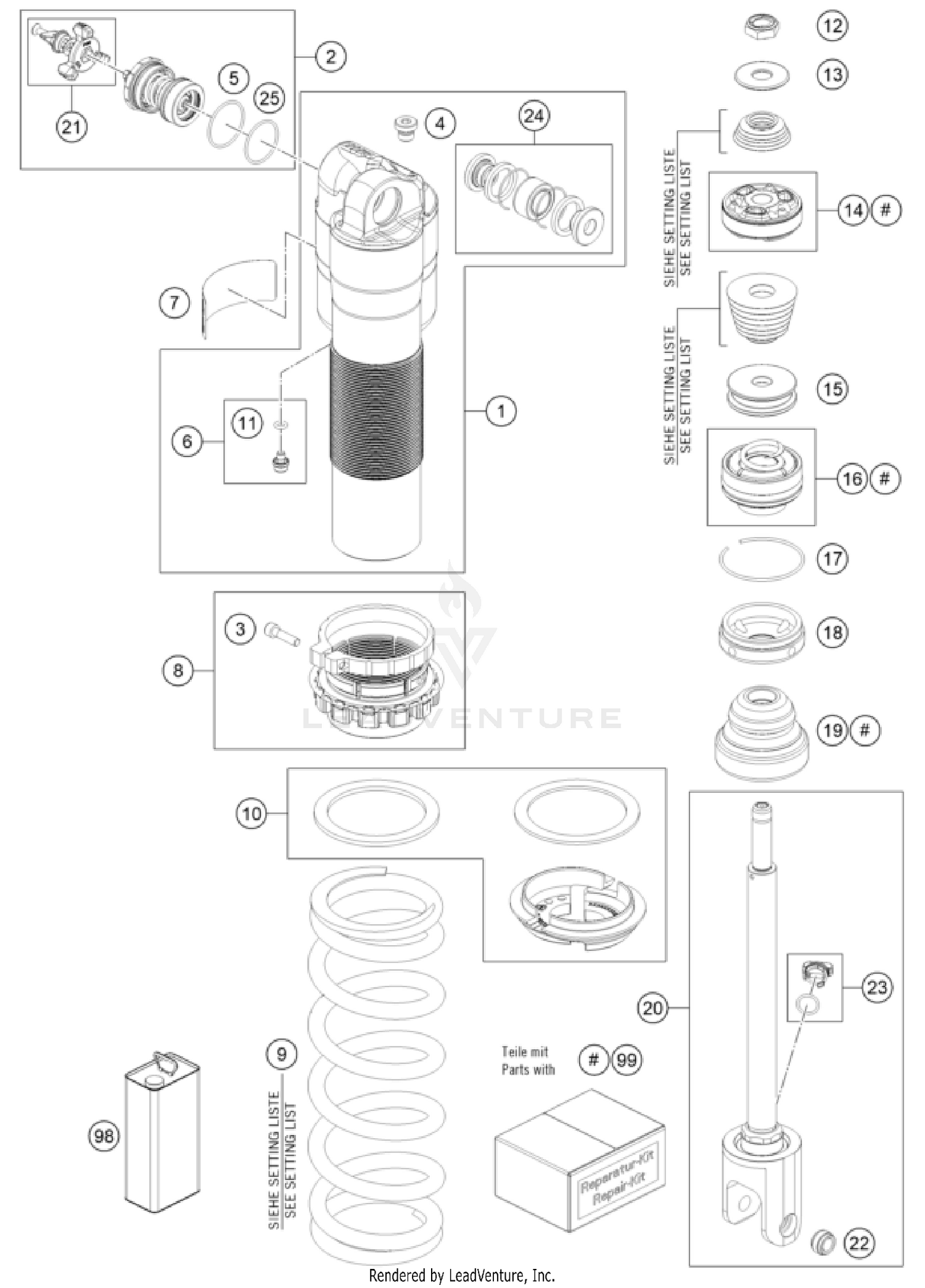 SHOCK ABSORBER DISASSEMBLED