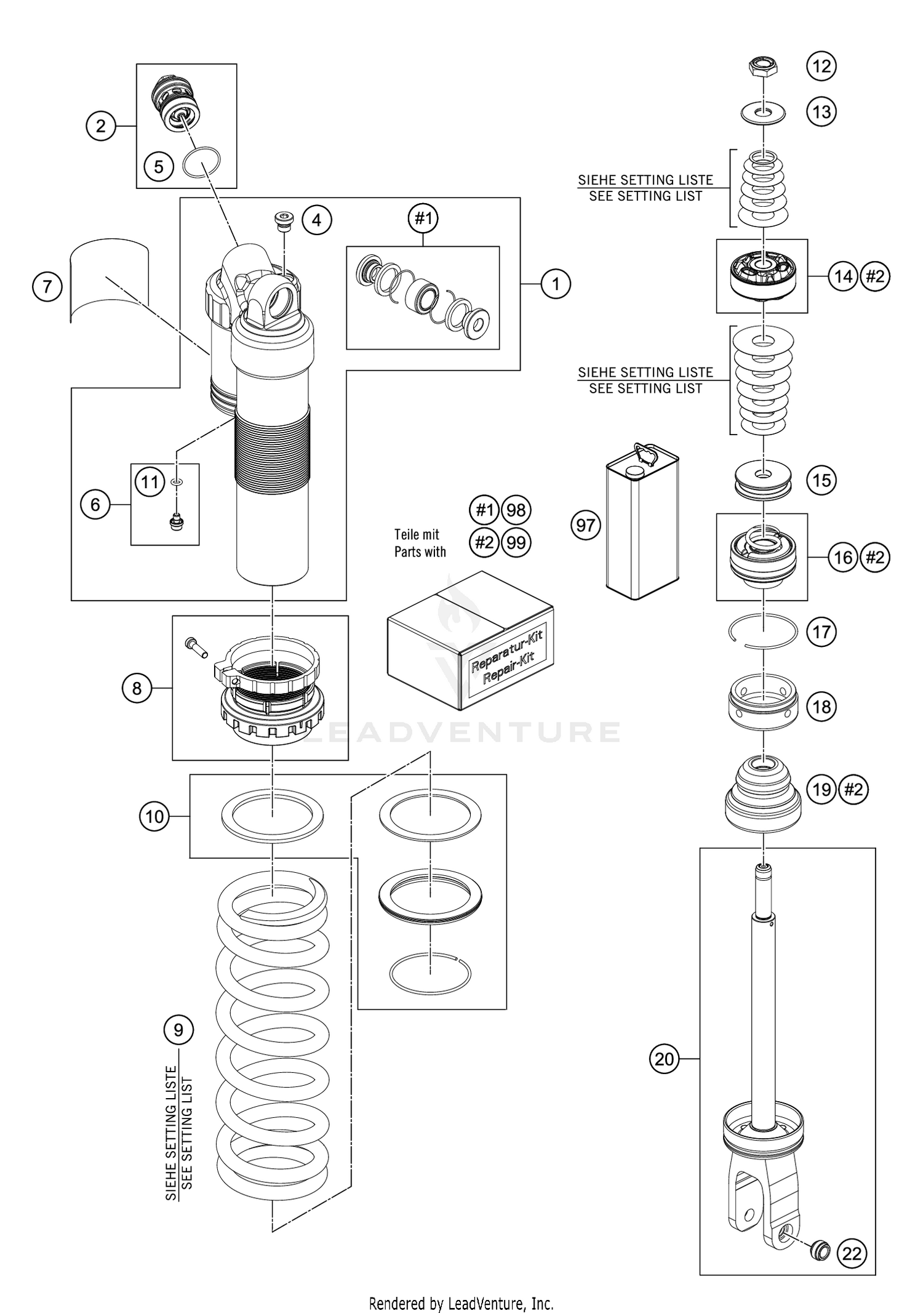 SHOCK ABSORBER DISASSEMBLED