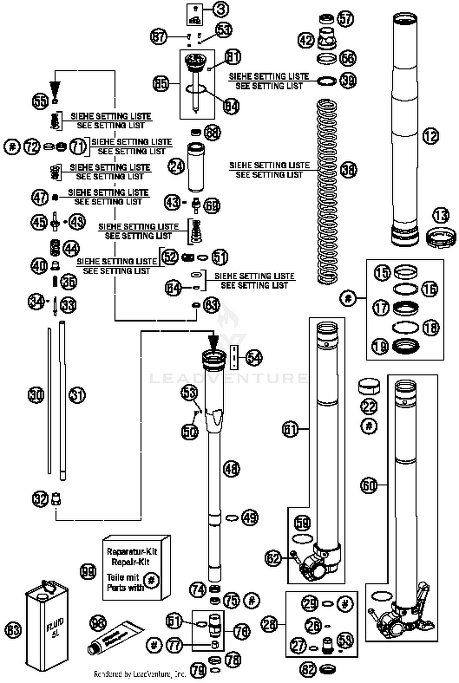 Front Fork Disassembled