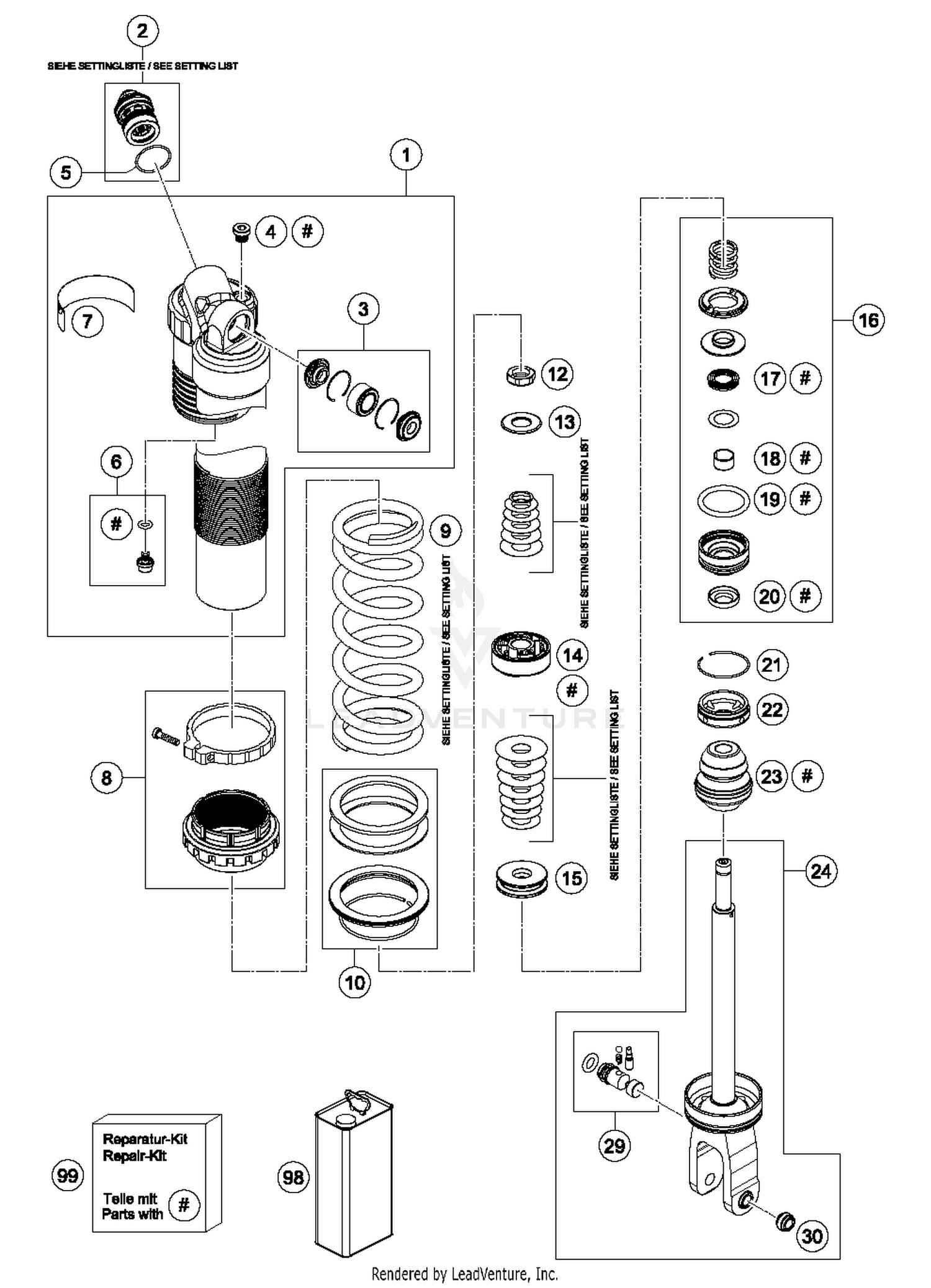 Shock Absorber Disassembled
