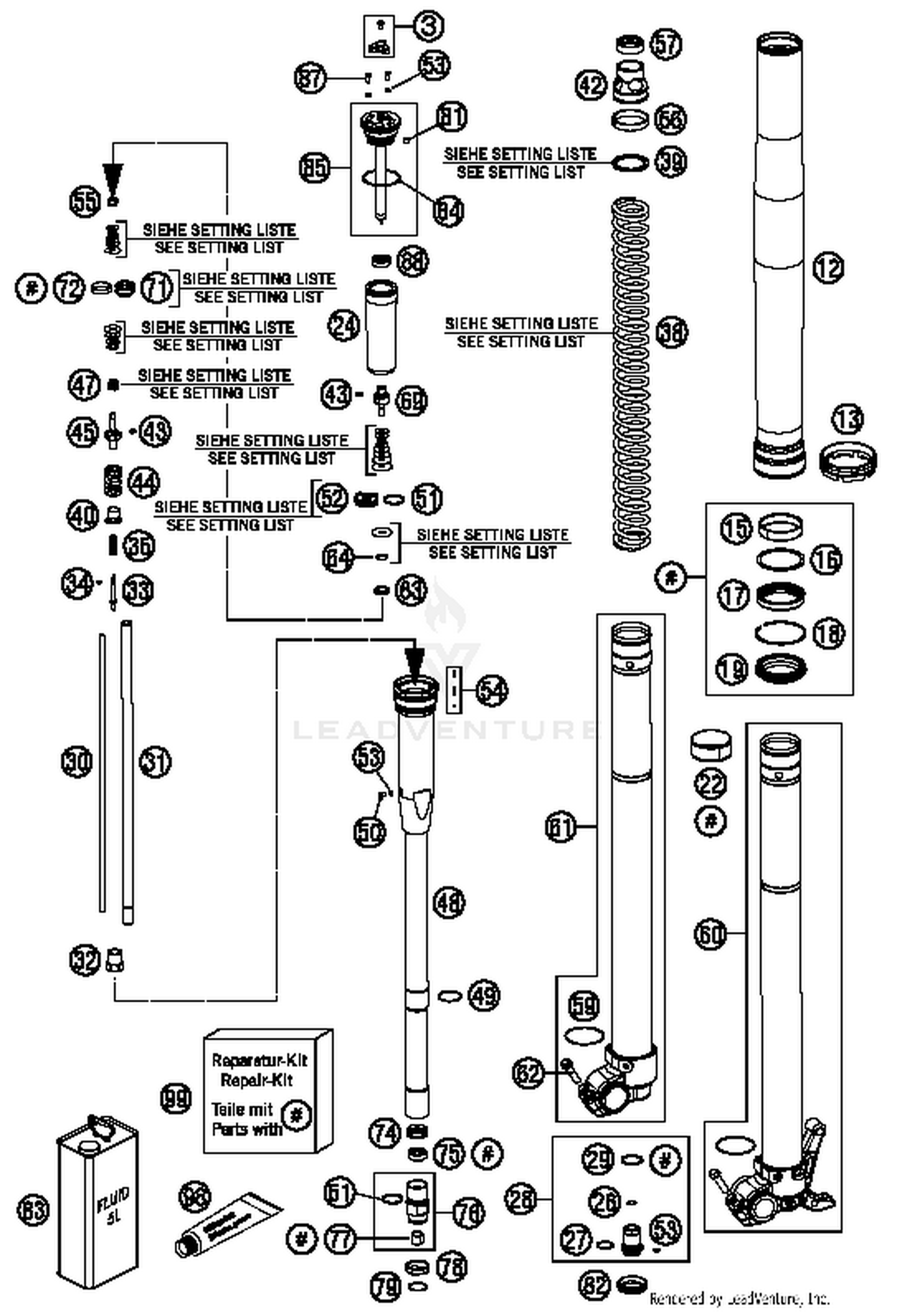 Front Fork Disassembled