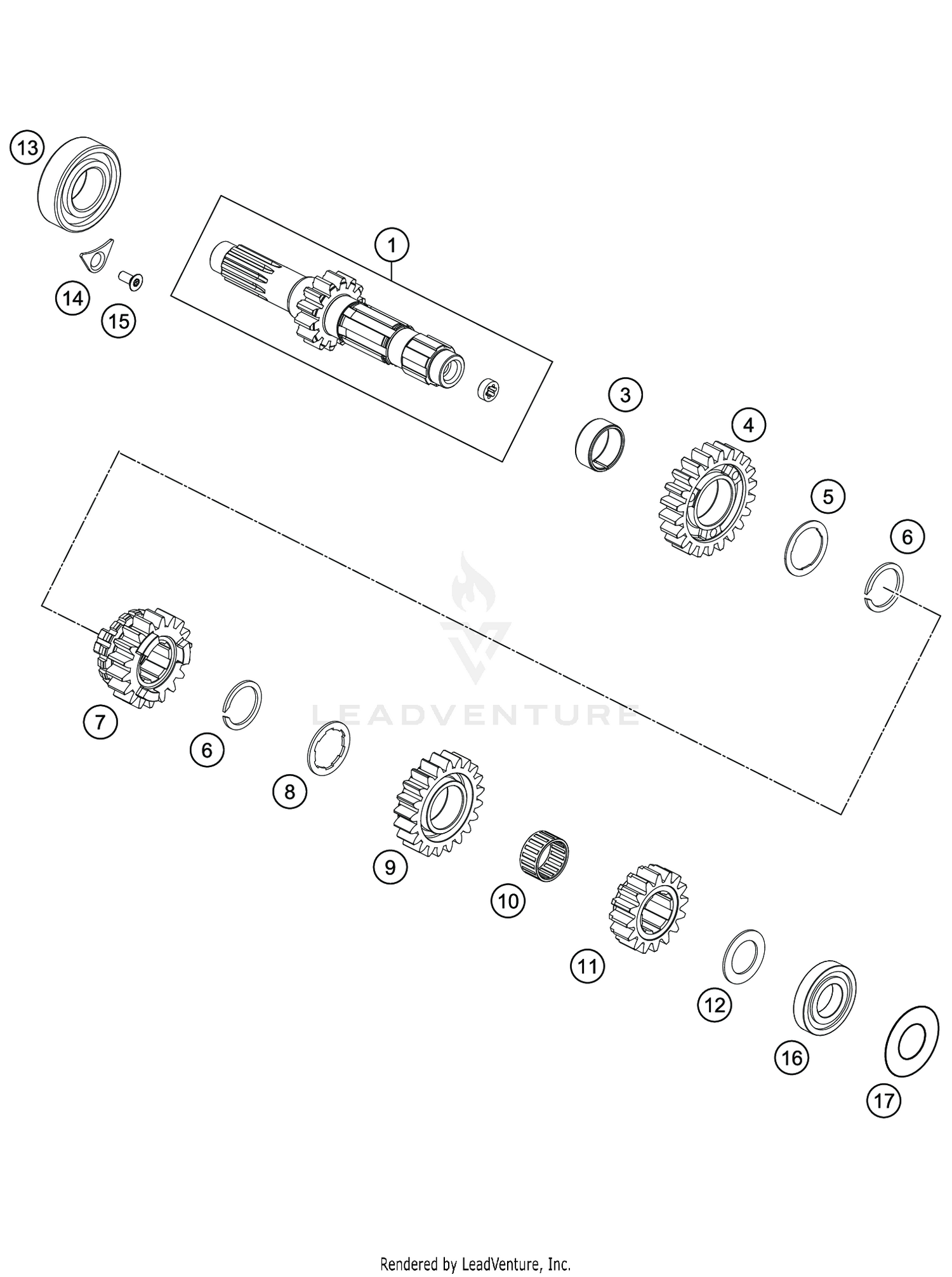 TRANSMISSION I - MAIN SHAFT