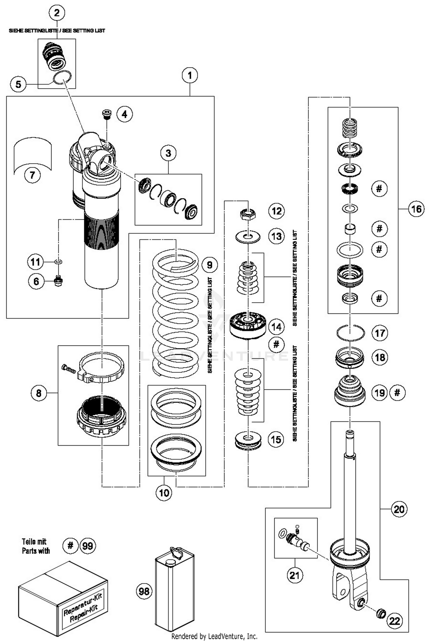 SHOCK ABSORBER DISASSEMBLED