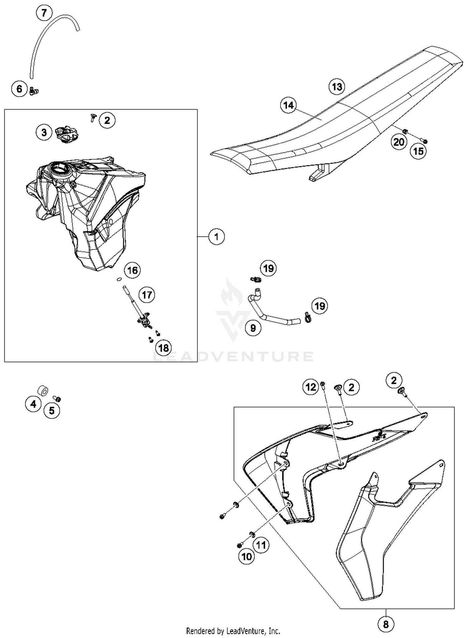 Tank, Seat, Cover