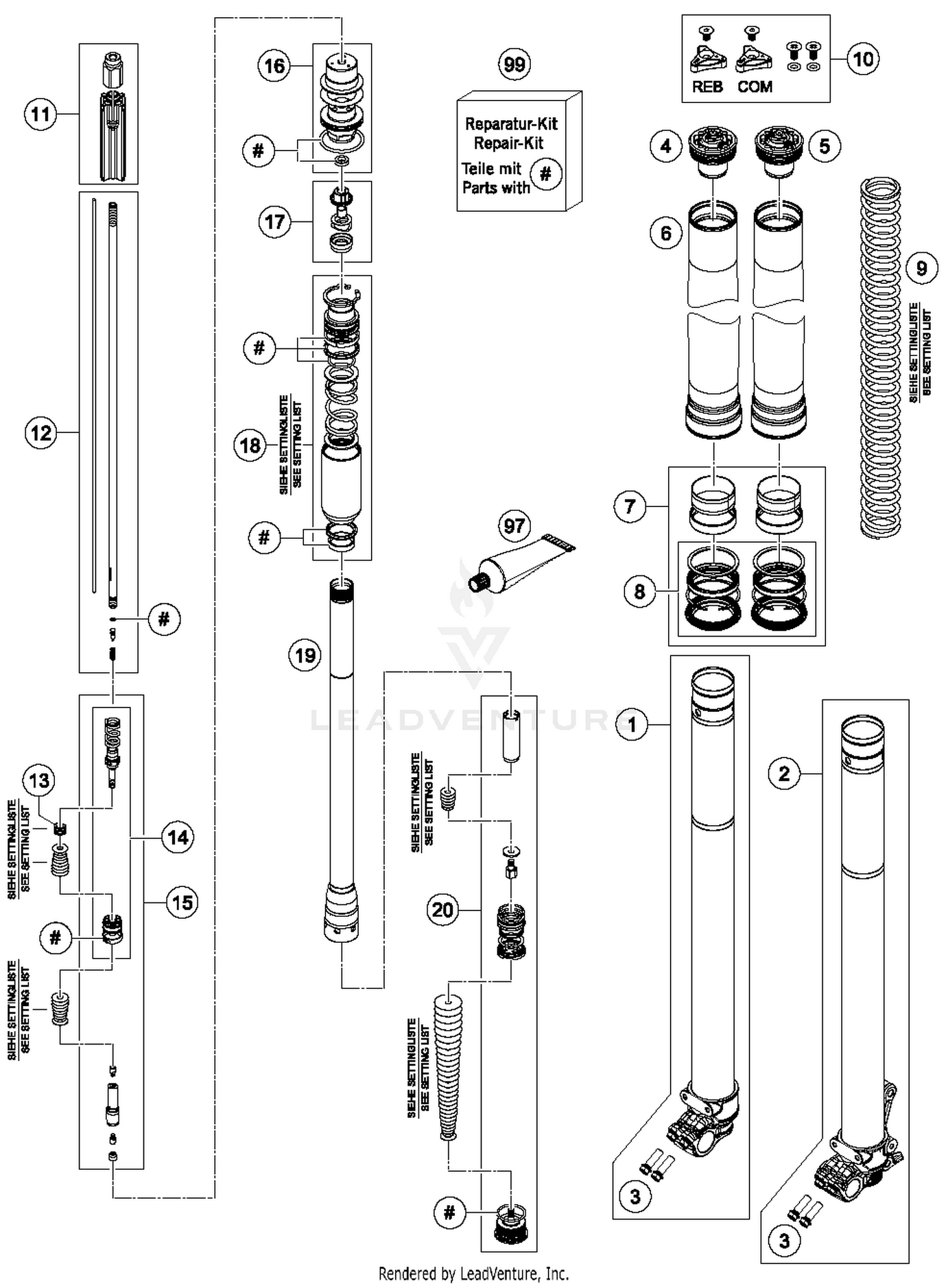 Front Fork Disassembled