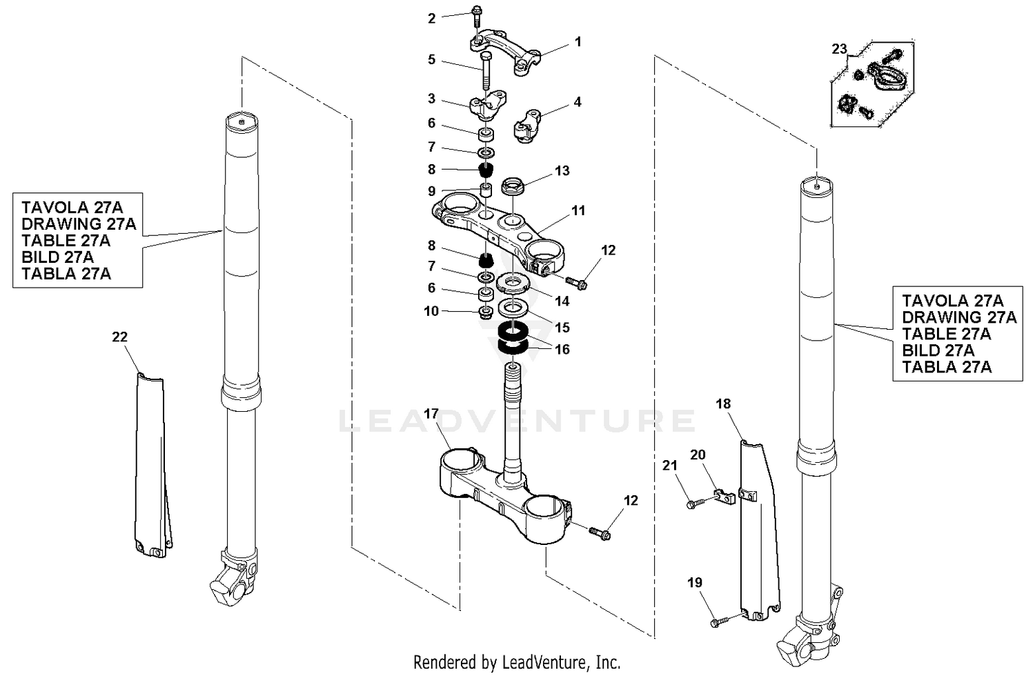Front Fork Assembly 1/2