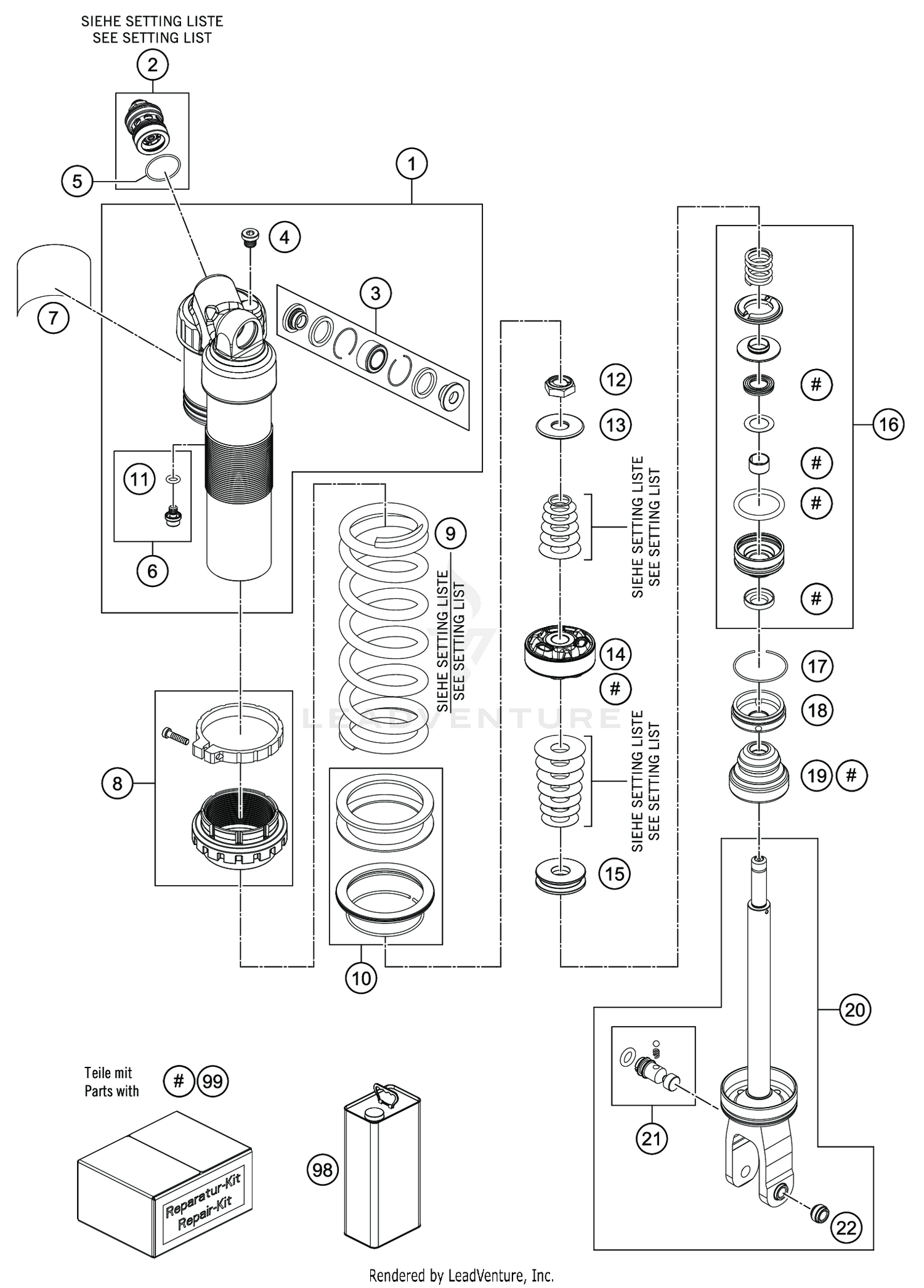 SHOCK ABSORBER DISASSEMBLED