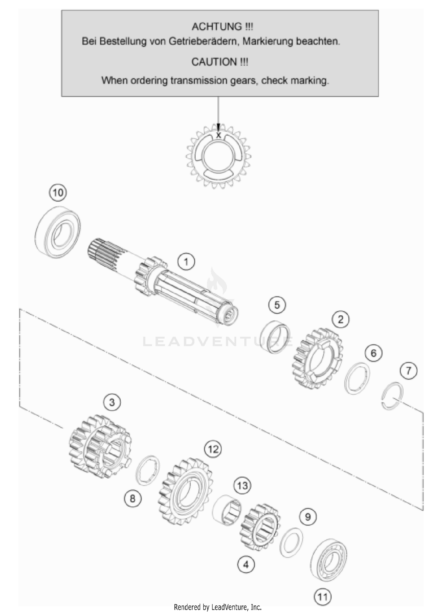 TRANSMISSION I - MAIN SHAFT