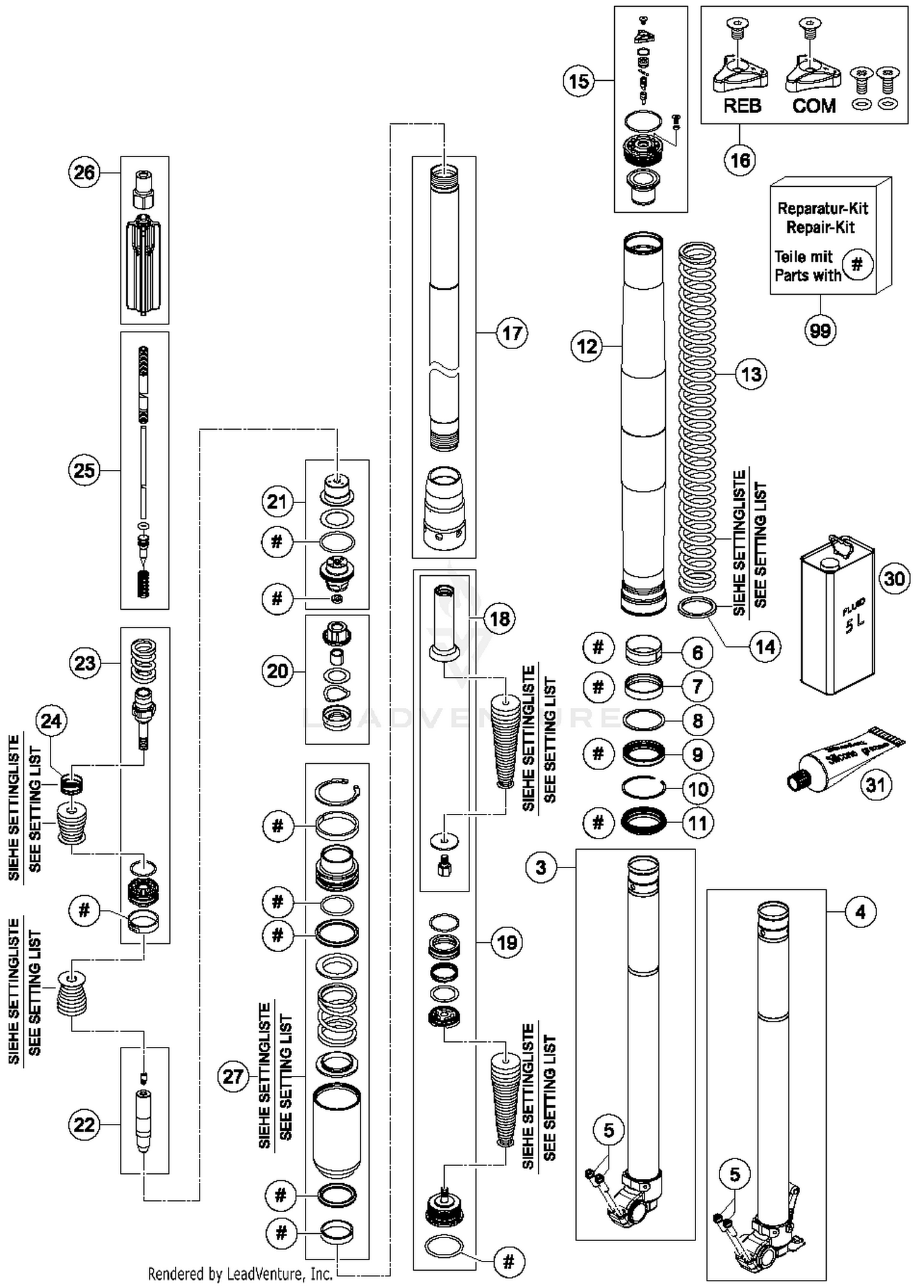 Front Fork Disassembled