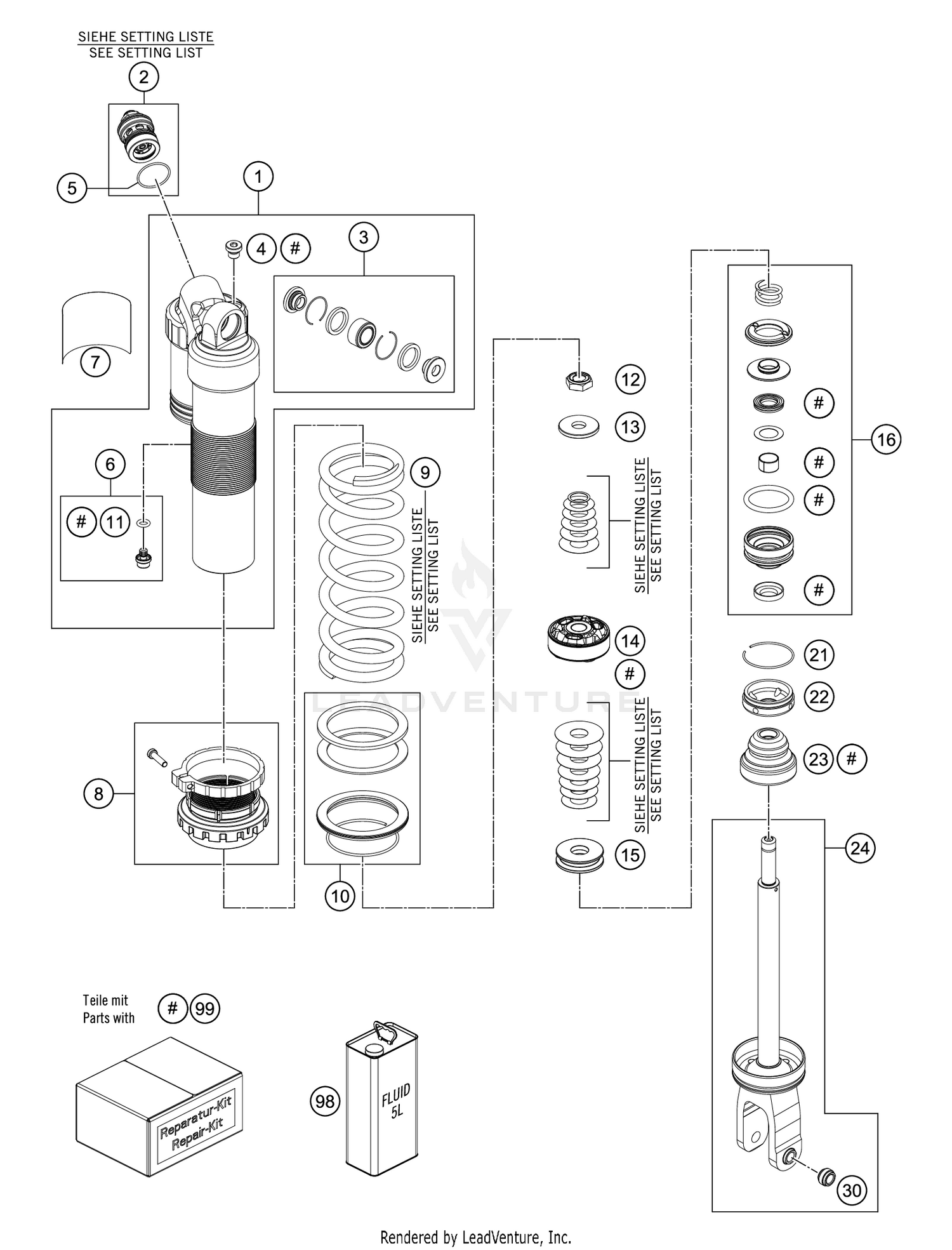 SHOCK ABSORBER DISASSEMBLED