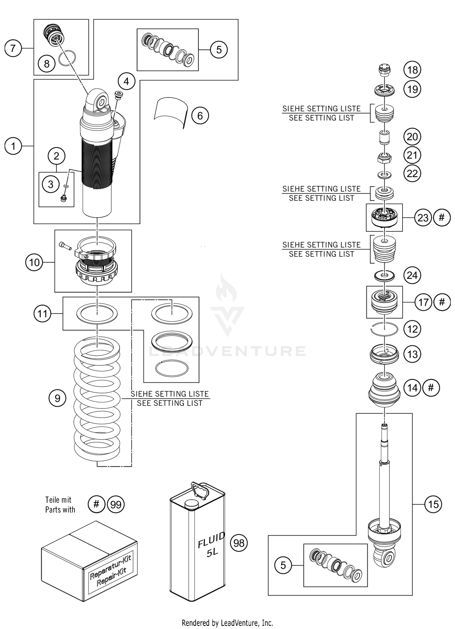 SHOCK ABSORBER DISASSEMBLED