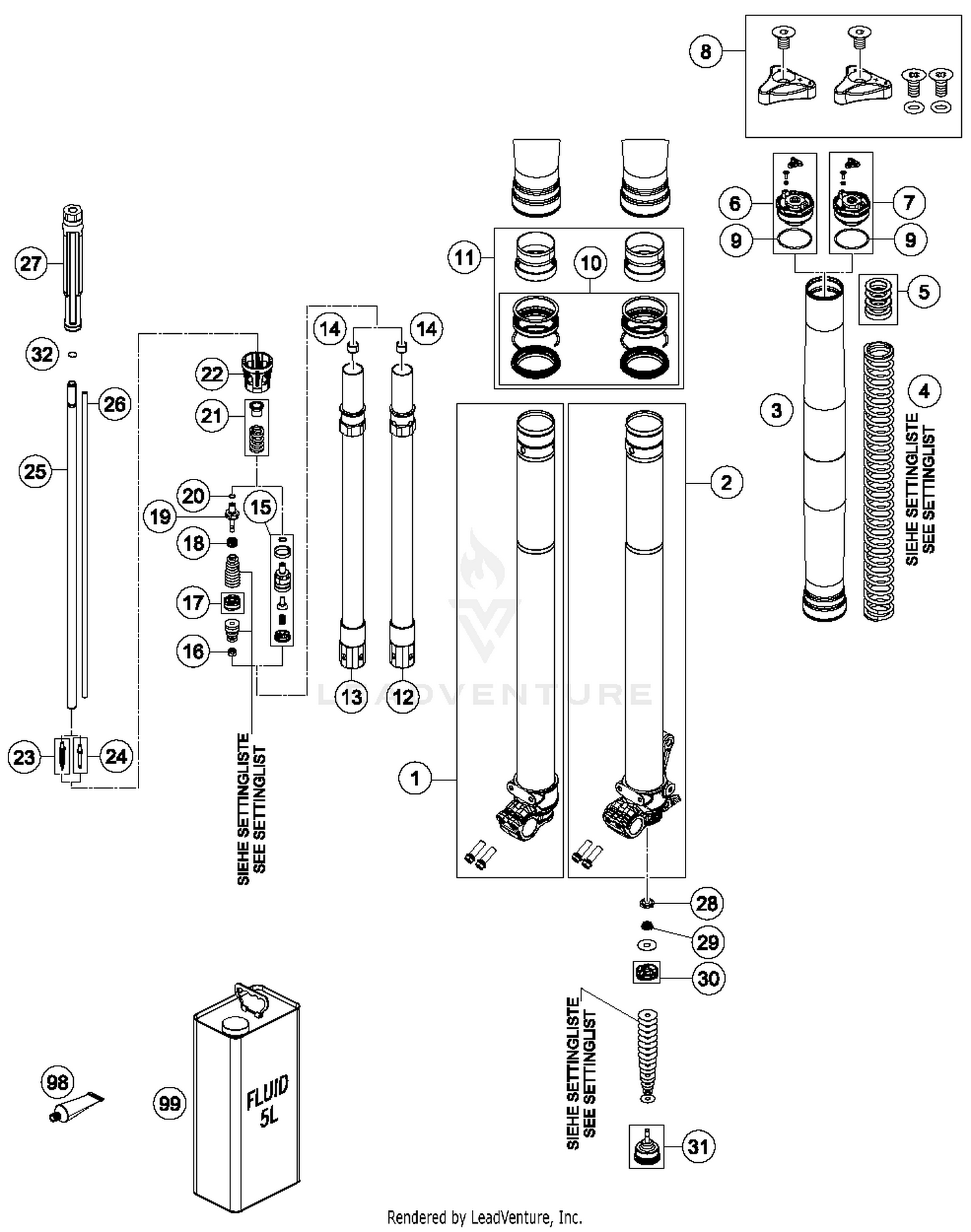 Front Fork Disassembled