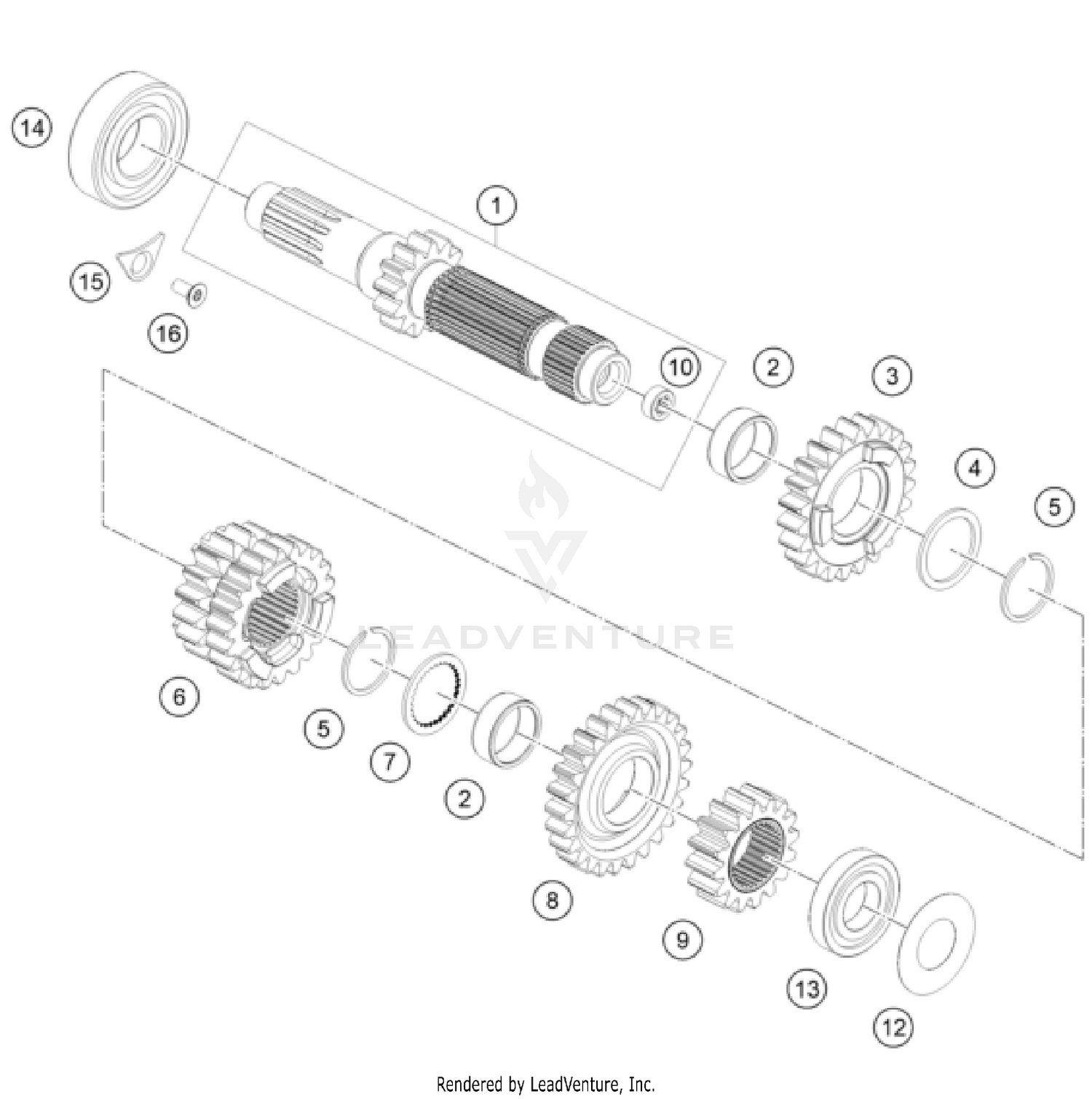 TRANSMISSION I - MAIN SHAFT
