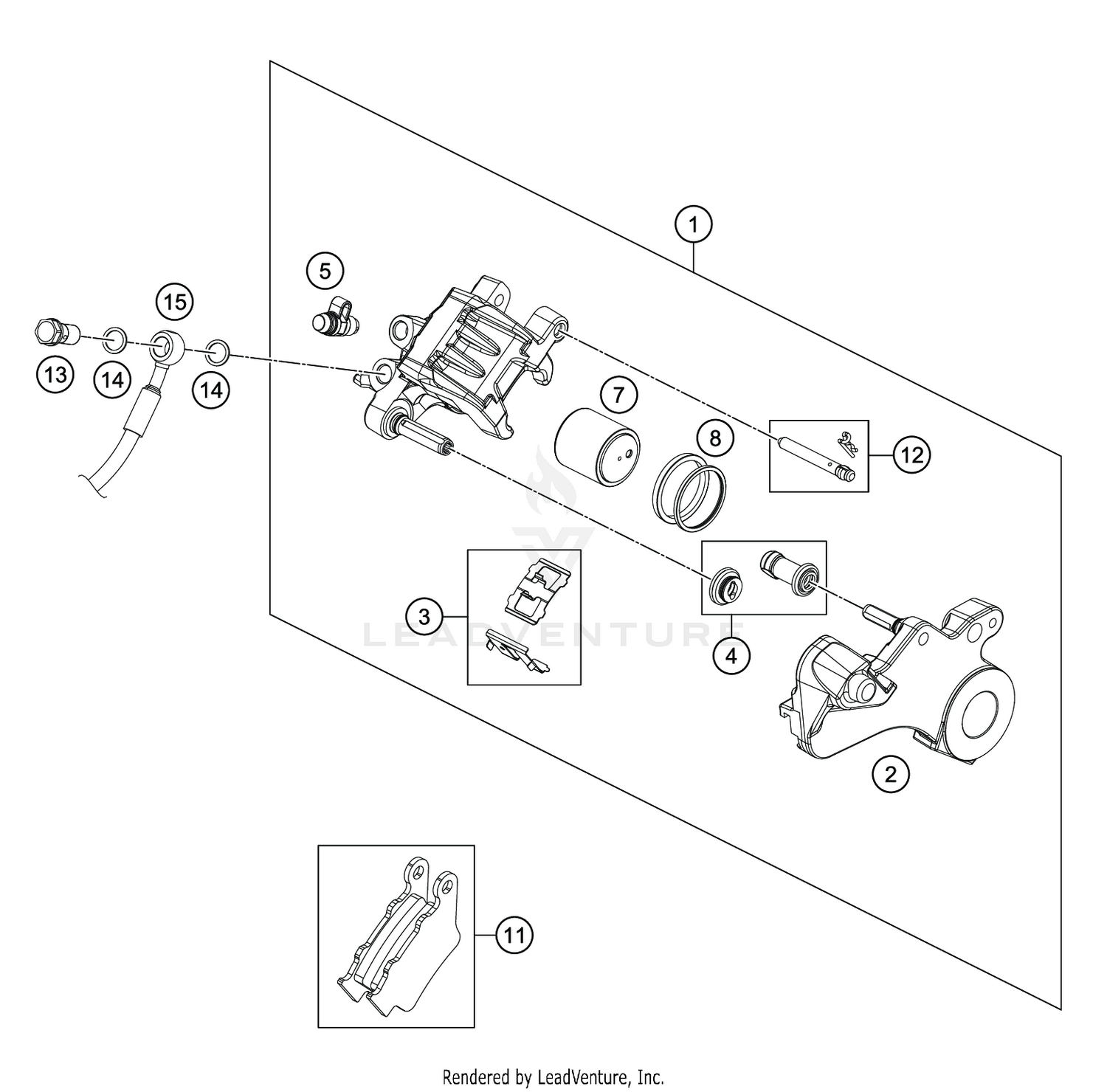 REAR BRAKE CALIPER