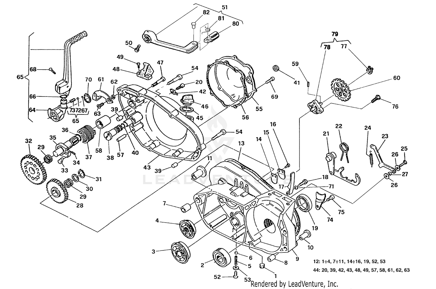 L.H. Half Crankcase, Starting