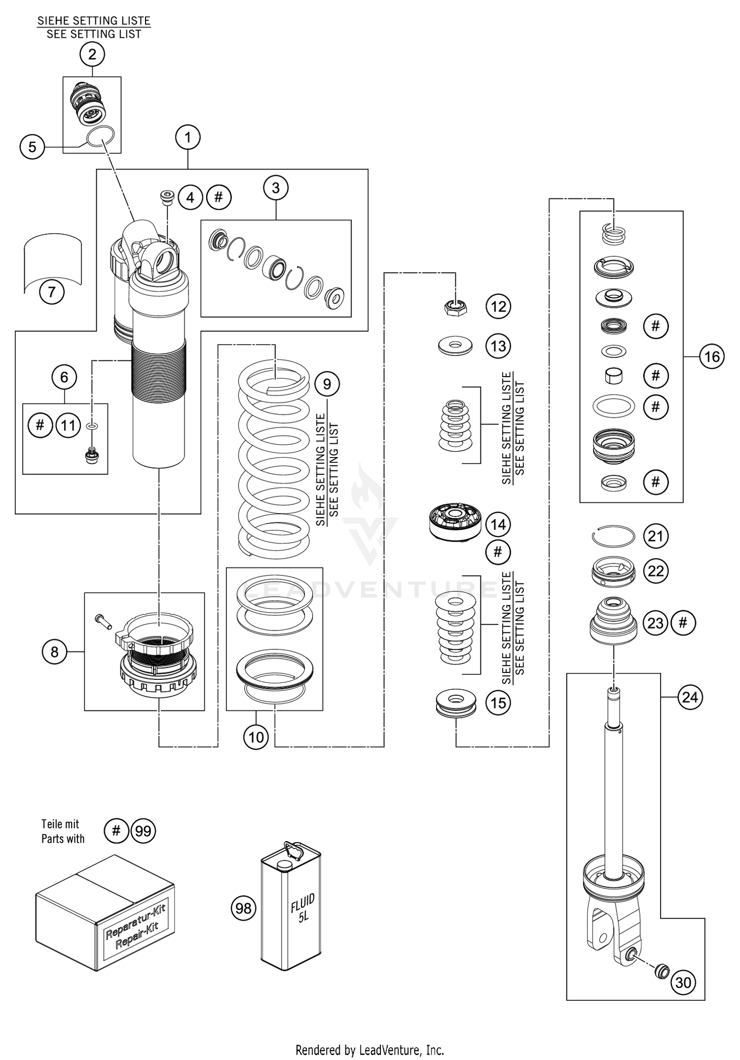 SHOCK ABSORBER DISASSEMBLED