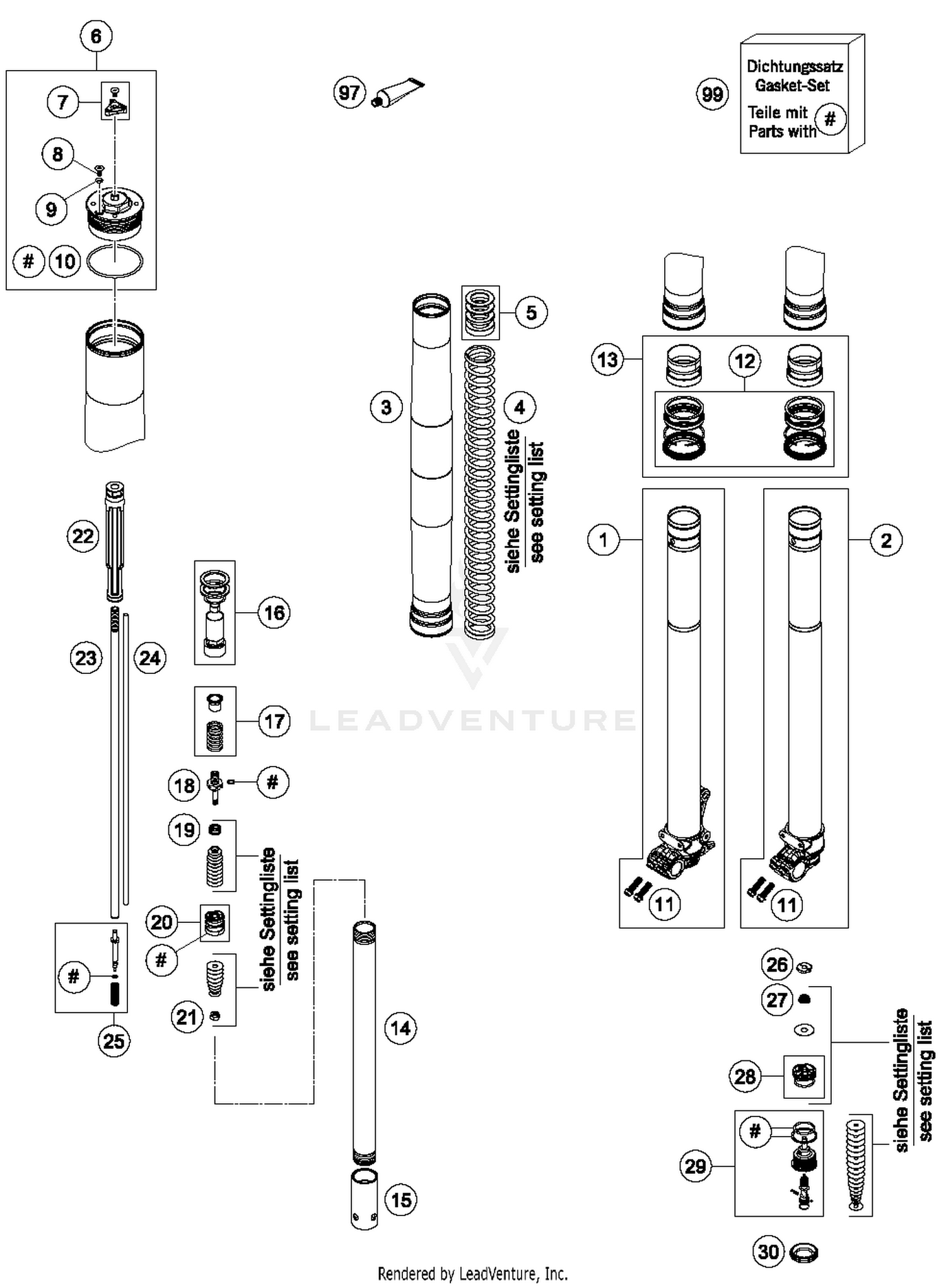 Front Fork Disassembled