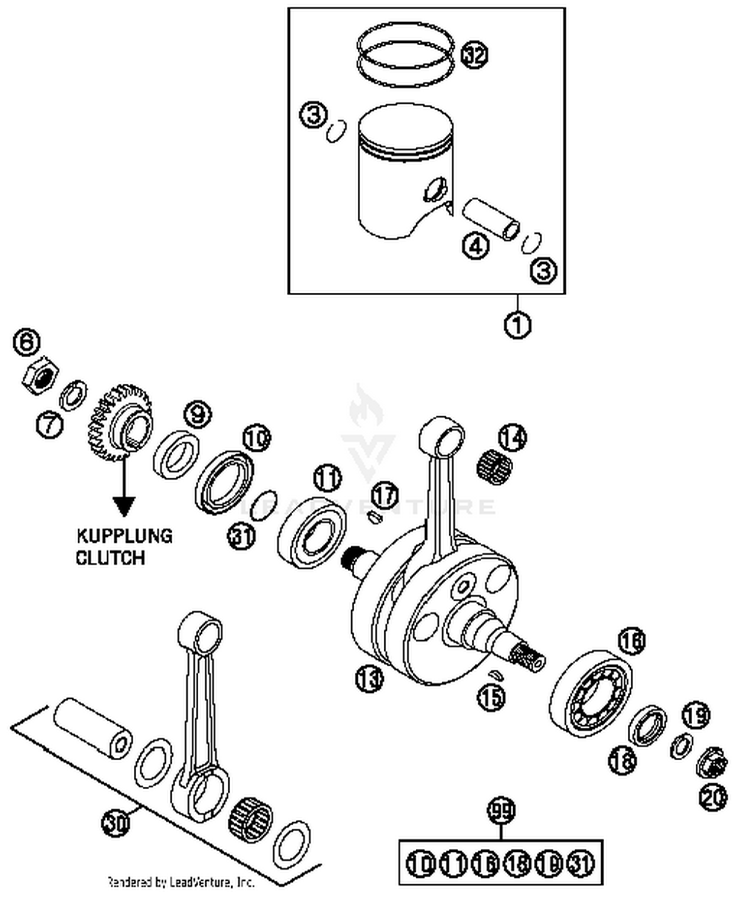 Crankshaft, Piston