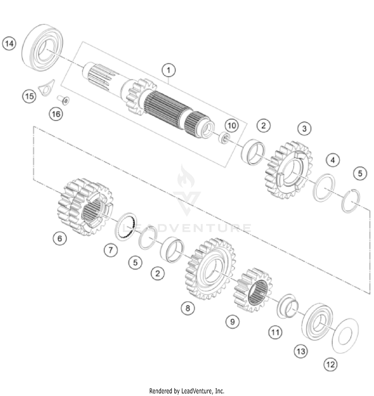 TRANSMISSION I - MAIN SHAFT