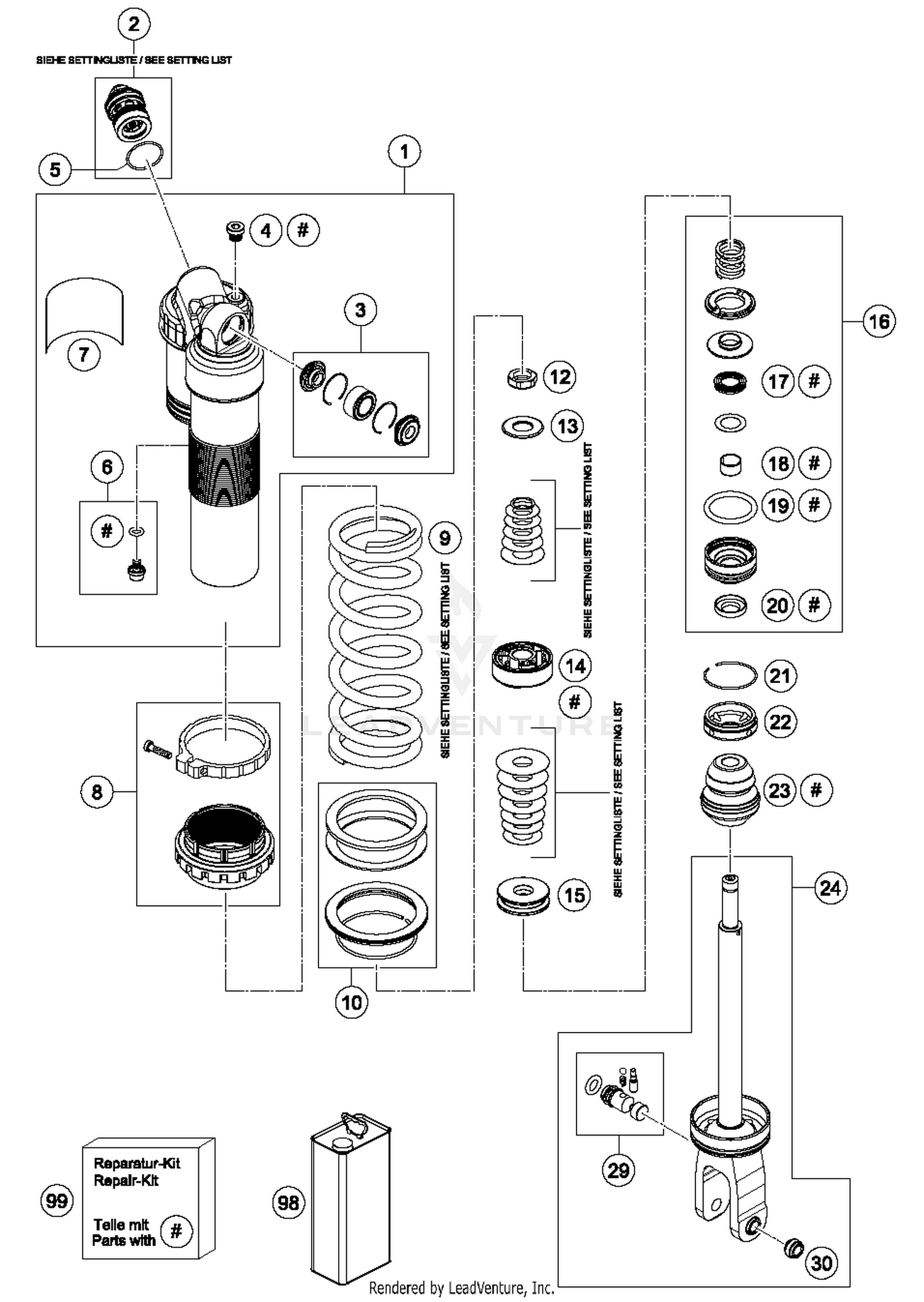 Shock Absorber Disassembled