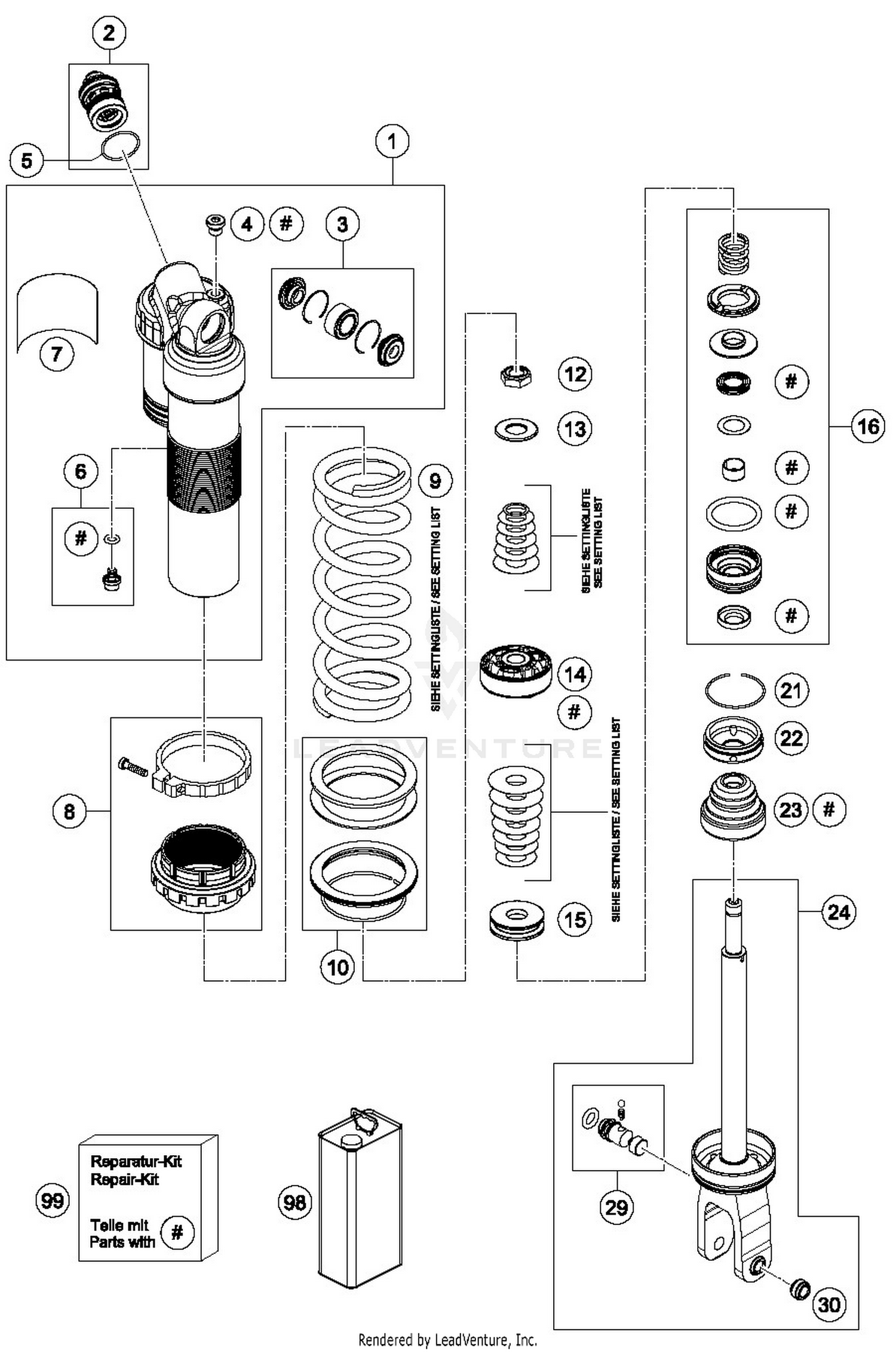 SHOCK ABSORBER DISASSEMBLED
