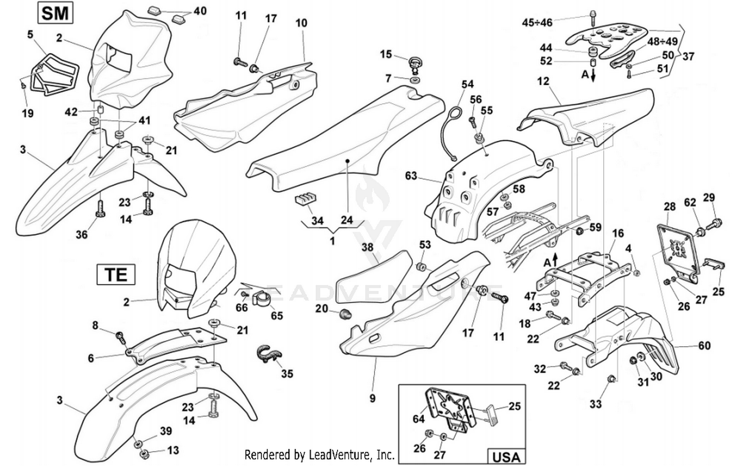 Panel, Fenders, Seat