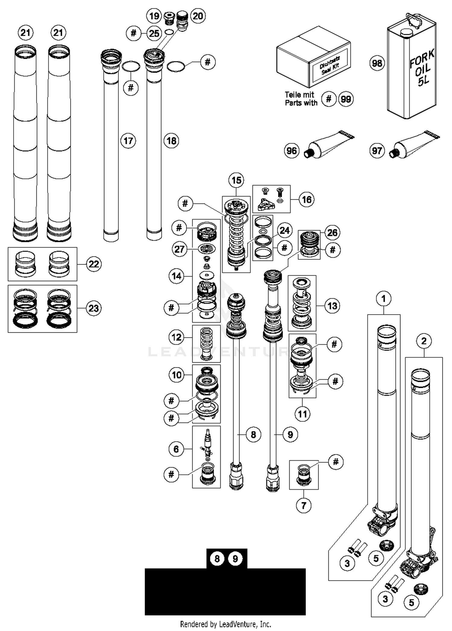 Front Fork Disassembled