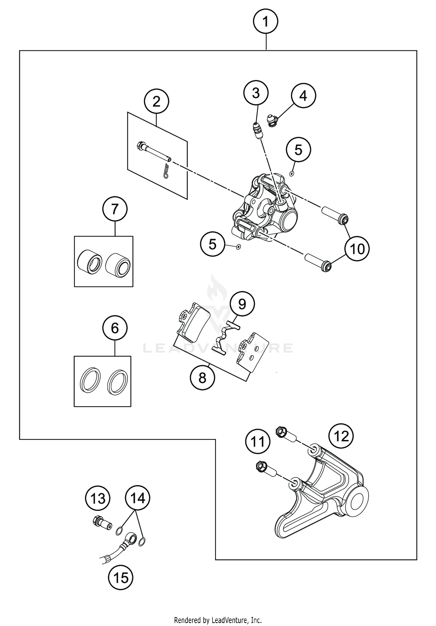 REAR BRAKE CALIPER
