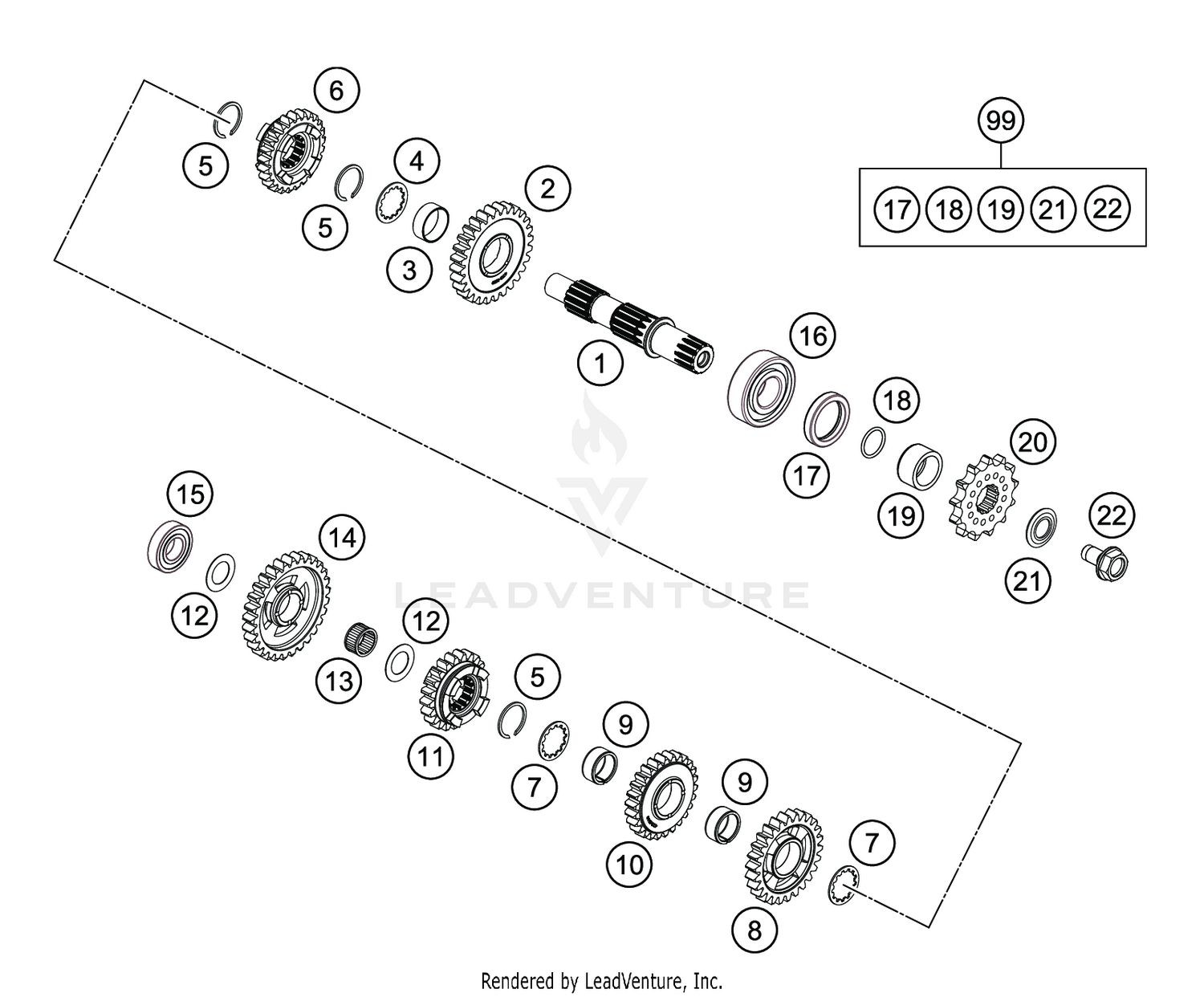 TRANSMISSION II - COUNTERSHAFT