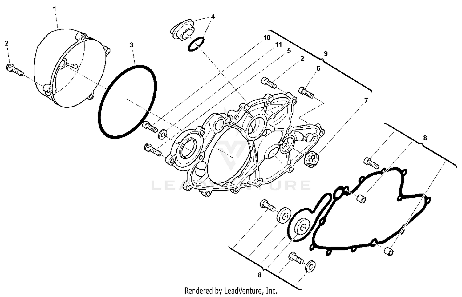 R.H. Half Crankcase Covers