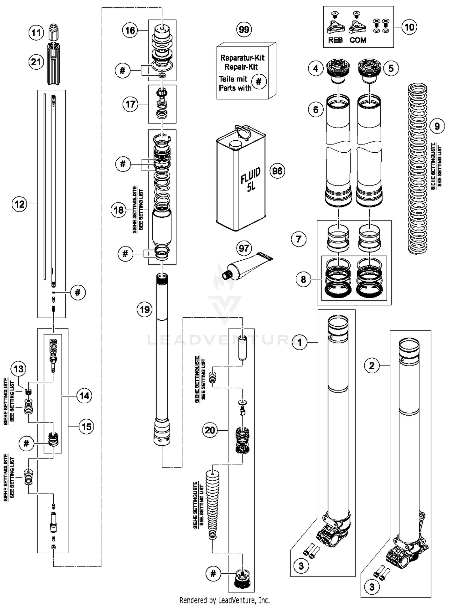 Front Fork Disassembled