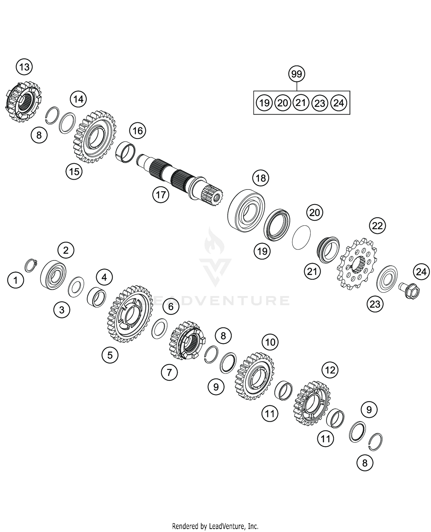 TRANSMISSION II - COUNTERSHAFT