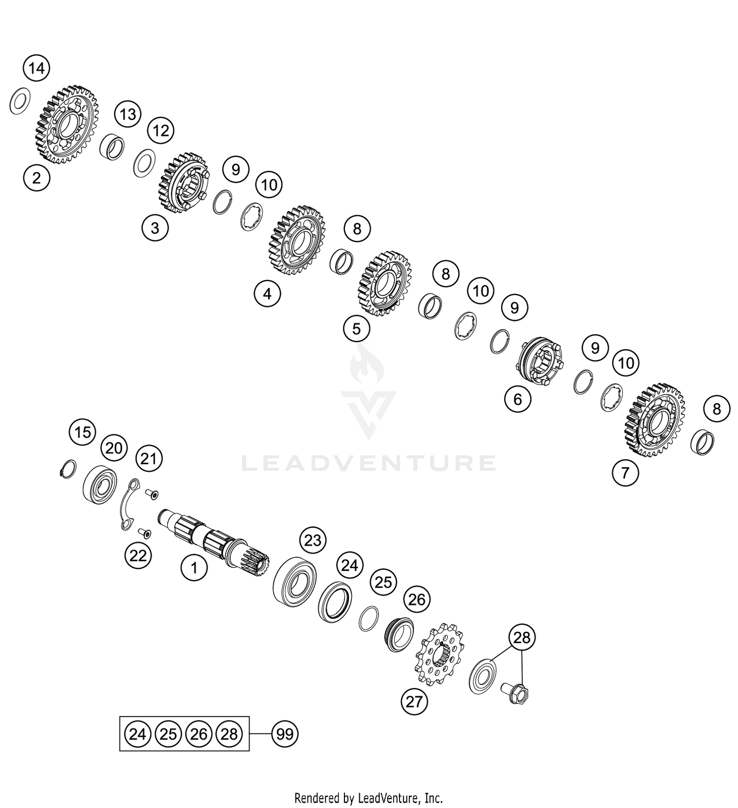 TRANSMISSION II - COUNTERSHAFT