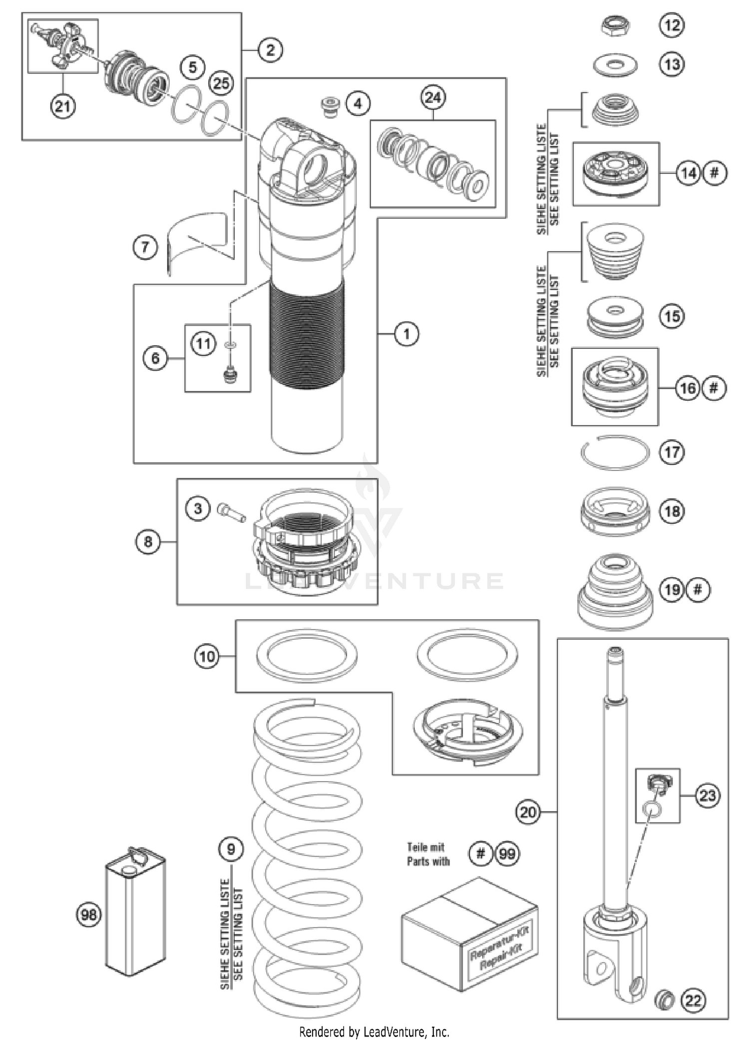 SHOCK ABSORBER DISASSEMBLED